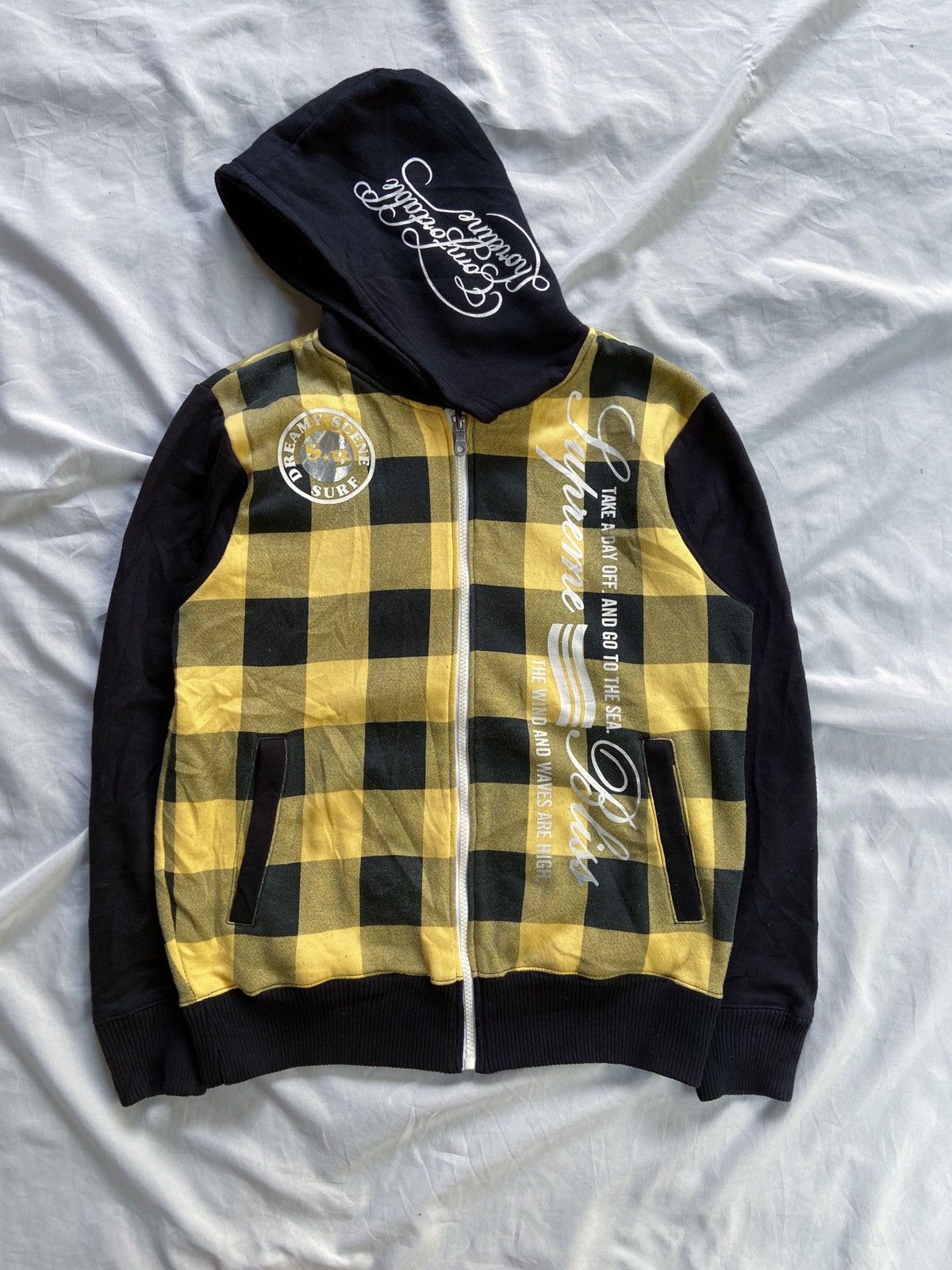Japanese Brand JAPANESE EXCUSE PLAID ZIP HOODIE hysteric glamour numbernine Size US M / EU 48-50 / 2 - 1 Thumbnail
