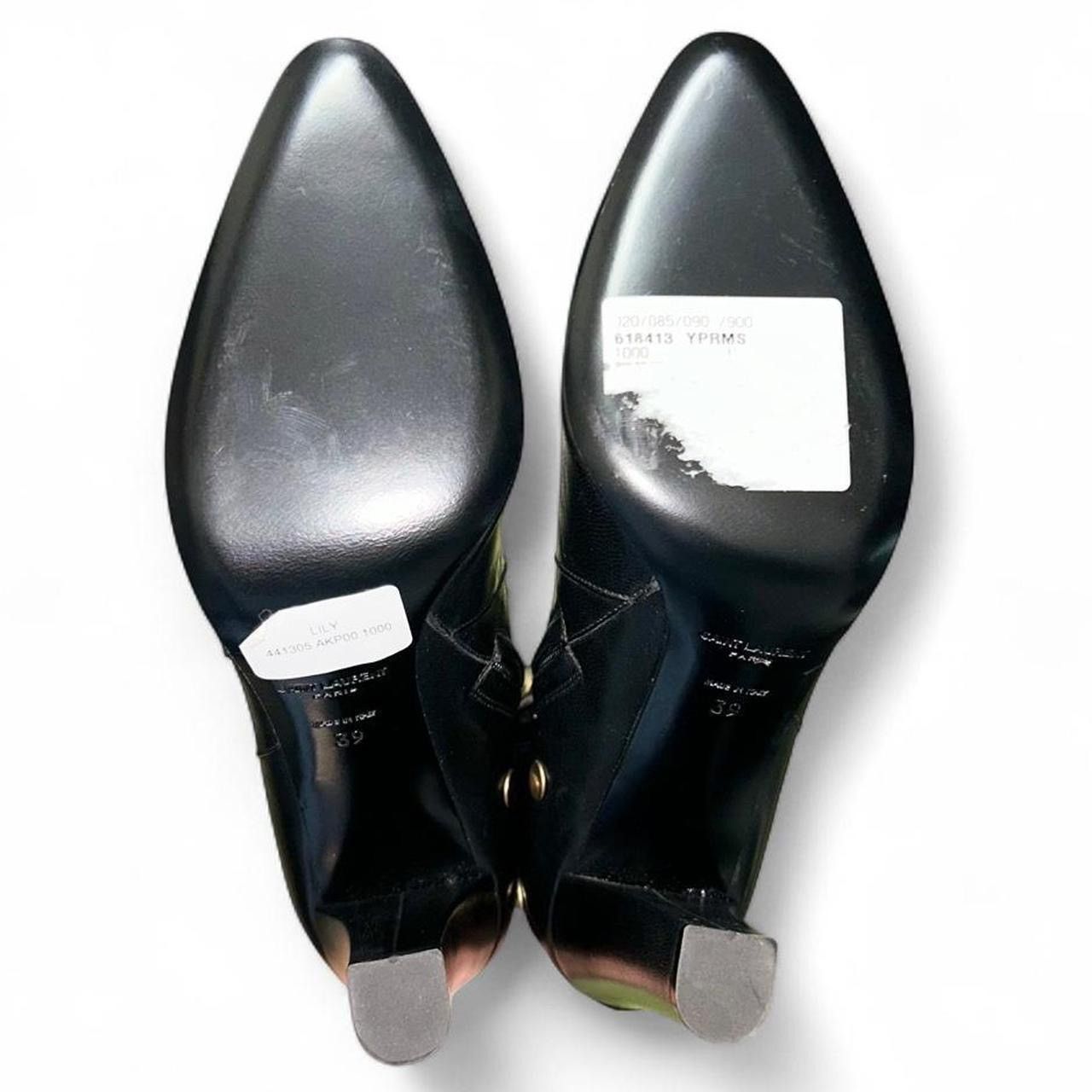 Saint Laurent Paris SAINT LAURENT Black knee-high Gold Stud leather boots Size US 9 / IT 39 - 2 Thumbnail