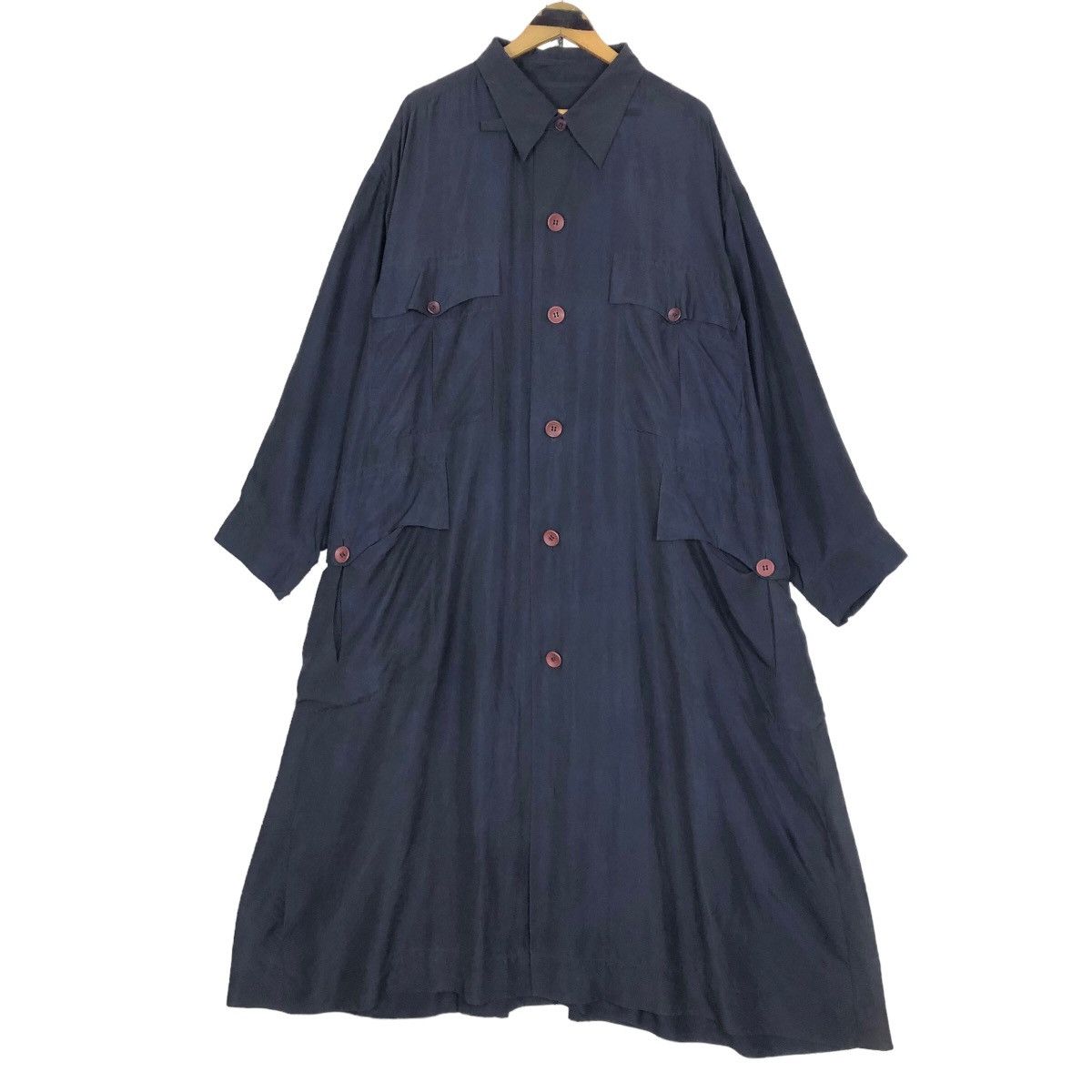 Issey Miyake Vintage 90s Issey Miyake Silk Car Coat Light Jacket Size US L / EU 52-54 / 3 - 1 Thumbnail