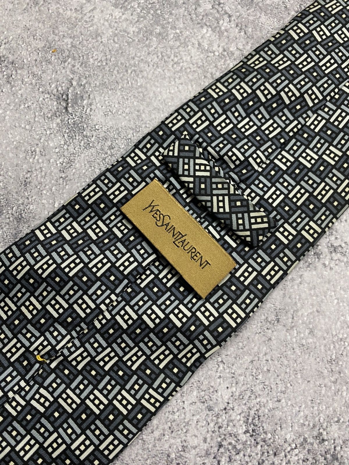Yves Saint Laurent Yves Saint Laurent Silk Necktie YSL Luxury Ties Monogram Size ONE SIZE - 11 Thumbnail