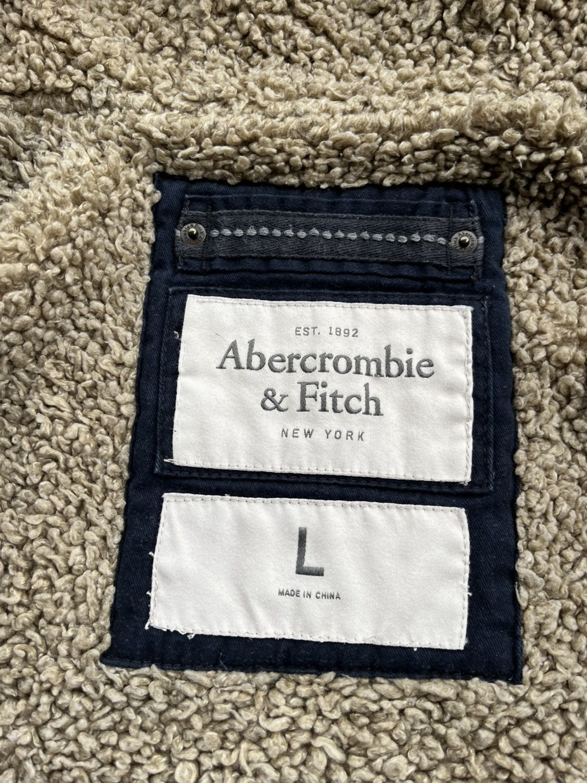 Abercrombie & Fitch Japanese Abercrombie Fitch Fur Faux Faded Y2K Zip Hoodie Size US L / EU 52-54 / 3 - 7 Thumbnail