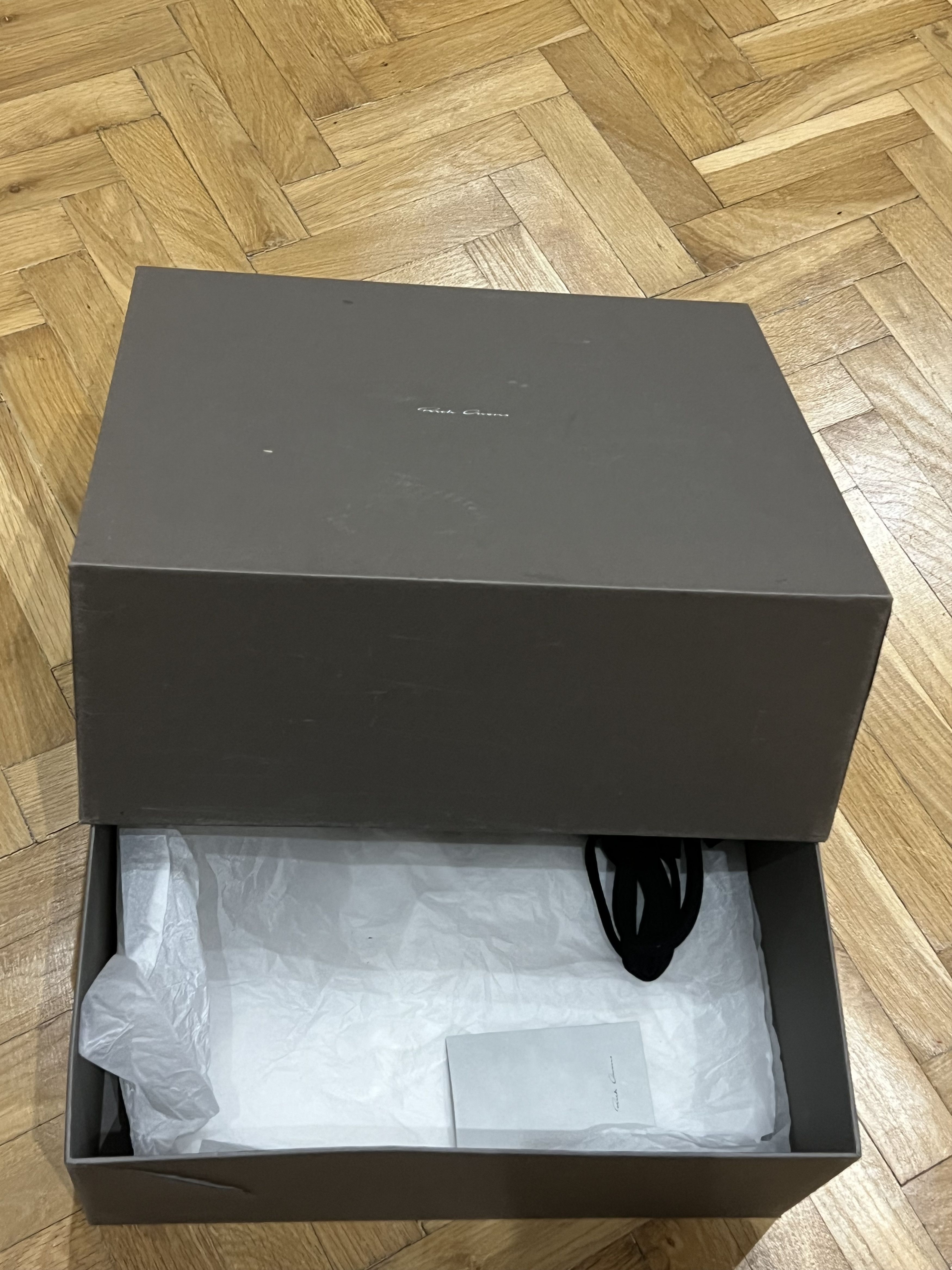 Rick Owens Rick Owens Black & Milk Geobasket Size US 8 / EU 41 - 10 Thumbnail