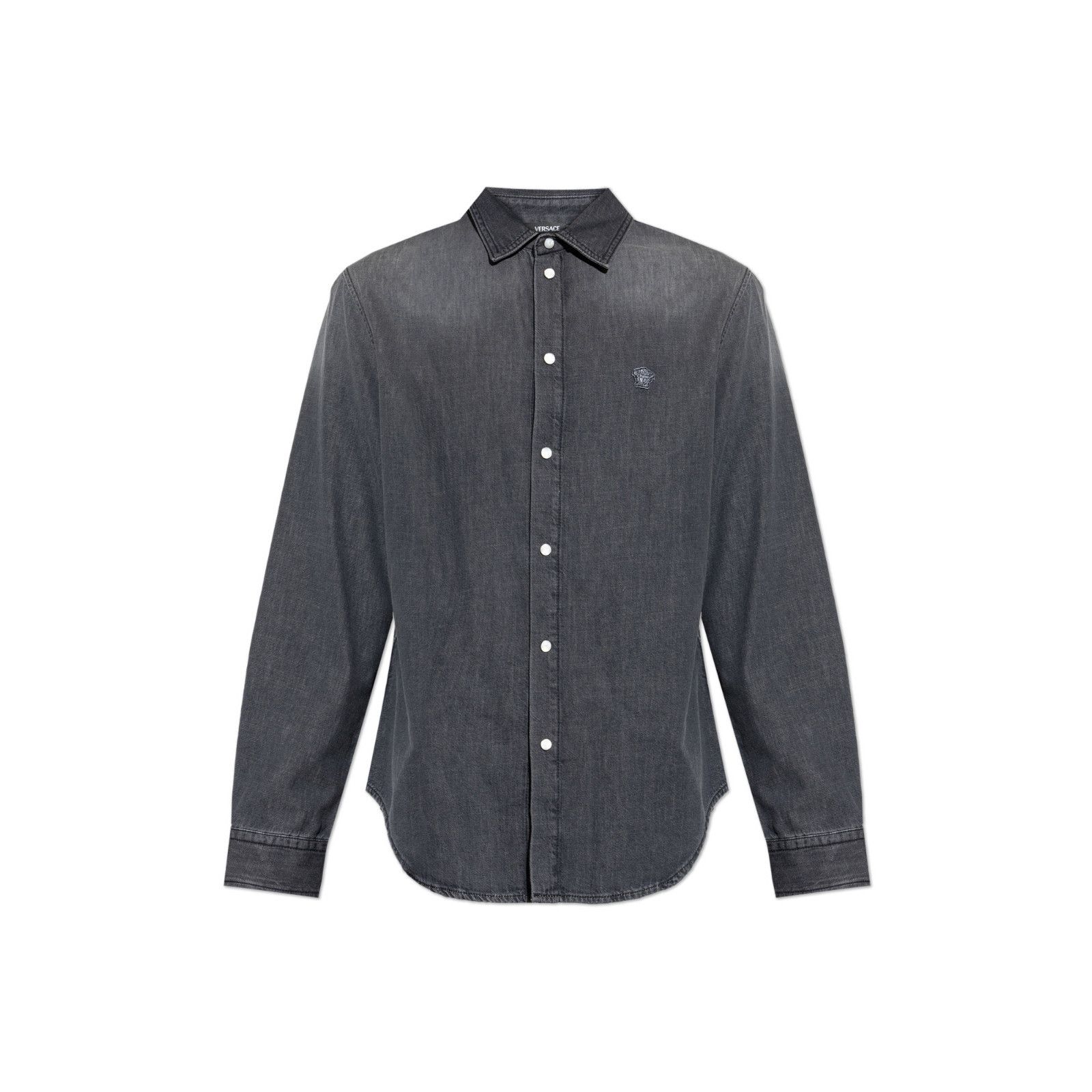 Versace VERSACE Gray Denim Shirt With Patch New & Authentic (Men's s Size US XXL / EU 58 / 5 - 1 Preview
