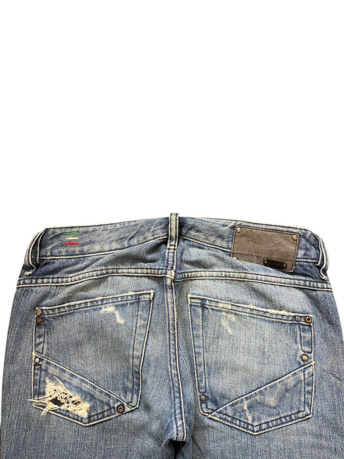 Diesel Vintage Italy Diesel Lhela Mud Wash Distressed Jeans Size 30" / US 8 / IT 44 - 4 Thumbnail