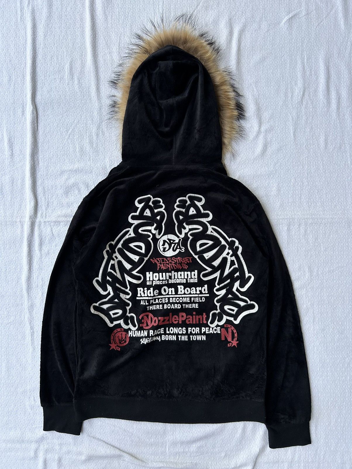 If Six Was Nine × Japanese Brand × Le Grande Bleu (L.G.B.) Velvet fur zip hoodie poem one's sunday best style Ifsix lgb Size US L / EU 52-54 / 3 - 2 Thumbnail