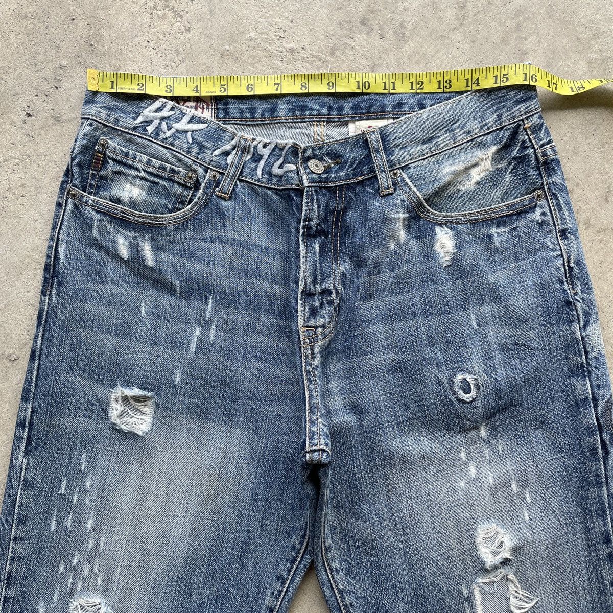 Abercrombie & Fitch Vintage Abercrombie&Fitch FLARE Distressed Faded Jeans Pants Size US 32 / EU 48 - 5 Thumbnail