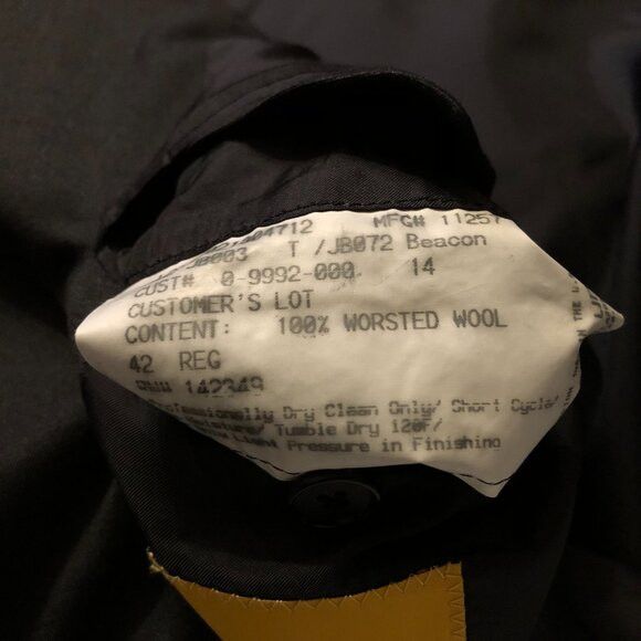 Hickey Freeman HICKEY FREEMAN MEN'S 100% WOOL SPORT COAT BLAZER JACKET 42R Size 42R - 7 Thumbnail