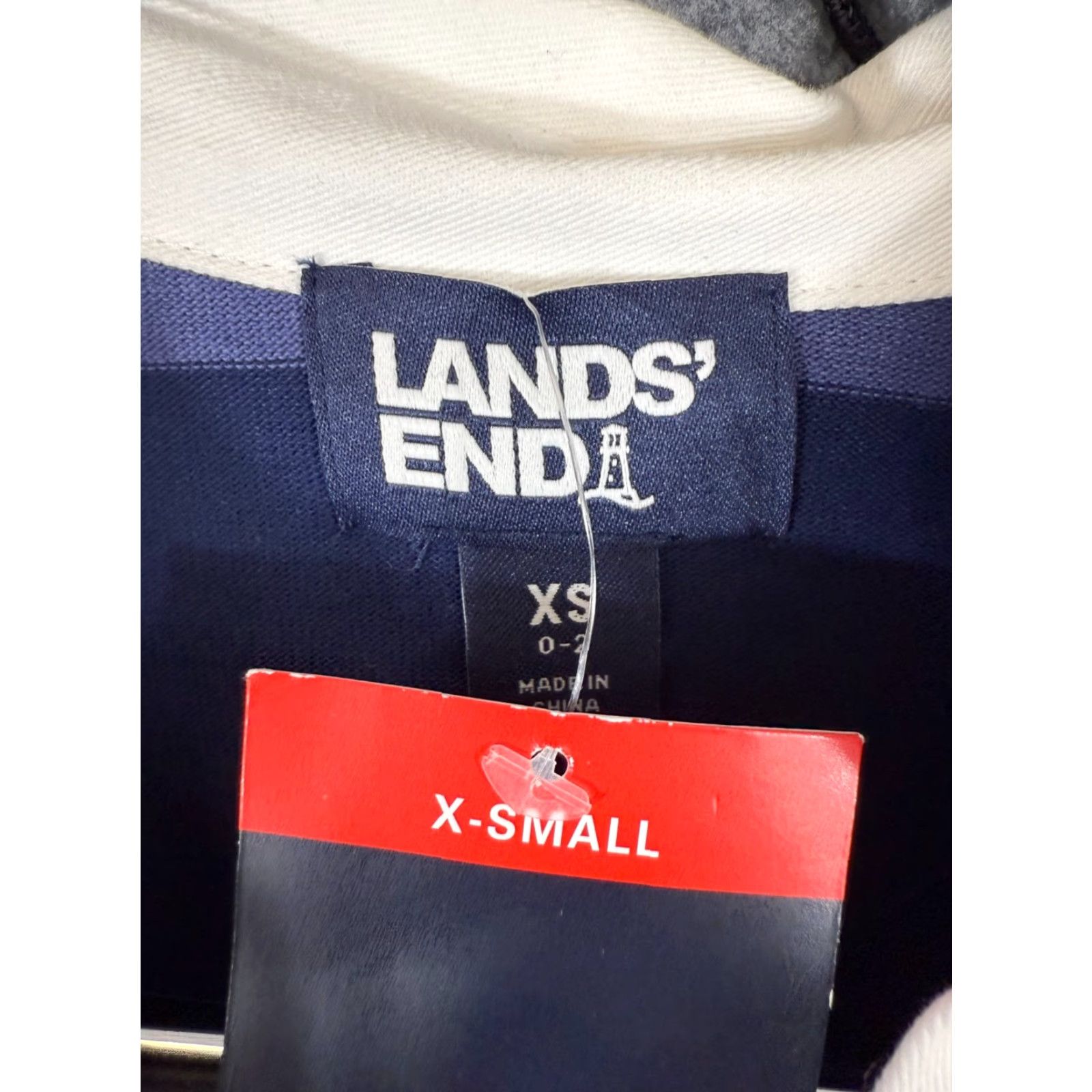 Lands' End Lands' End Rugby Polo Shirt Womens XS Blue Colourblock Long Sleeve Classic Polo Shirt Size XS / US 0-2 / IT 36-38 - 6 Thumbnail