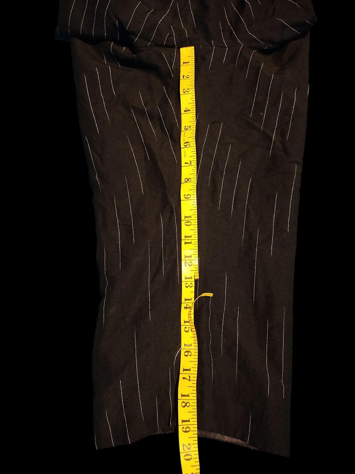 Unknown London David N Women's Cropped Cargo Pants with Pinstripe Pattern Size 34" / US 12 / IT 48 - 8 Thumbnail