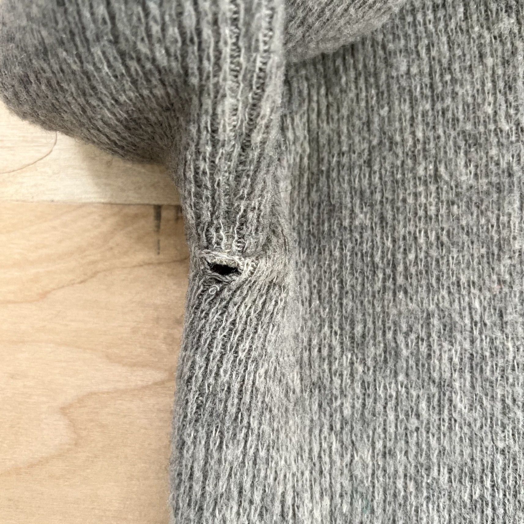 Vintage VINTAGE Campus Mohair Cardigan Large Gray 70s Wool Sweater Grunge Punk Mens Cardigan Knit Size US L / EU 52-54 / 3 - 6 Thumbnail