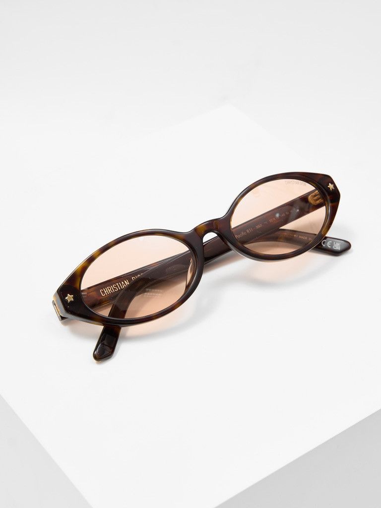 Dior DiorPacific R1F Brown Oval Sunglasses Size ONE SIZE - 5 Thumbnail