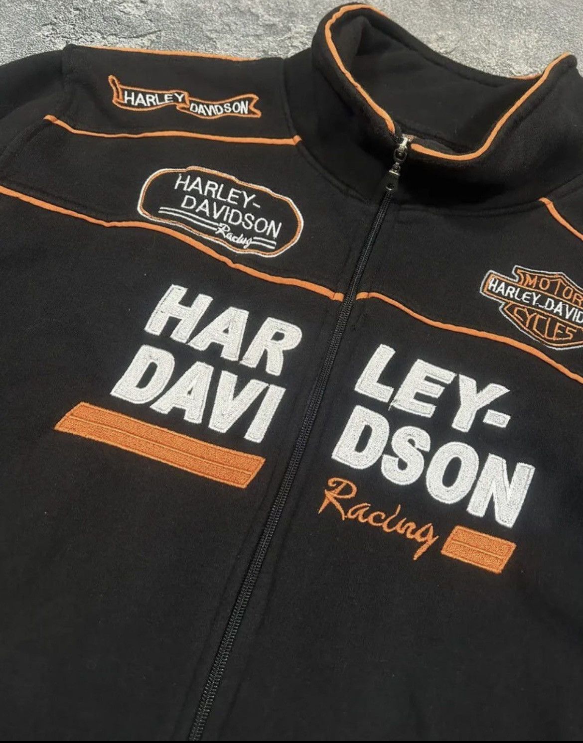 Harley Davidson Vintage Harley Davidson Motorcycle Moto Racing Jacket Y2K Size US XXL / EU 58 / 5 - 3 Thumbnail