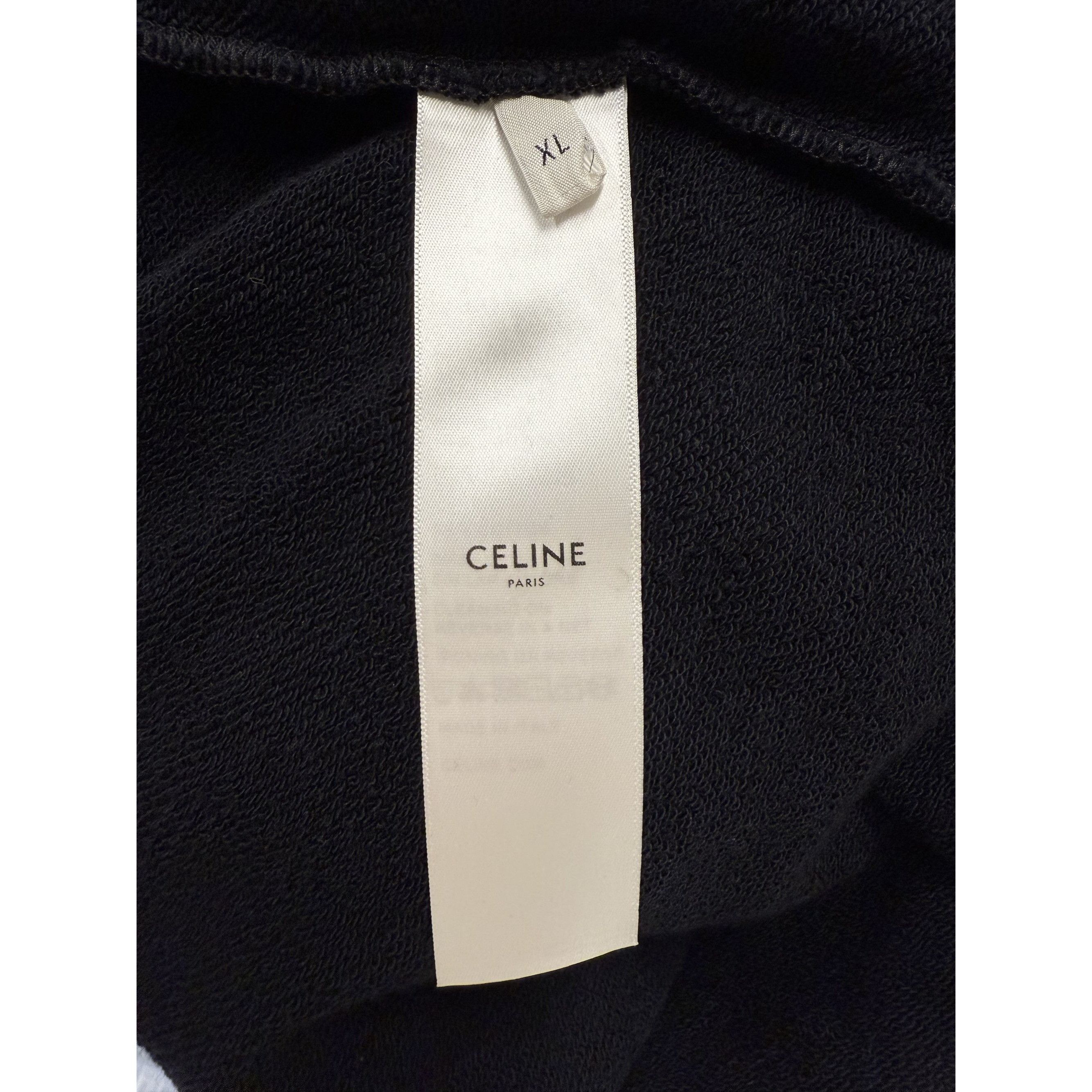Celine Celine Paris Black Hoodie Sweatshirt XL 100% Cotton Unisex C Size XL / US 12-14 / IT 48-50 - 5 Thumbnail