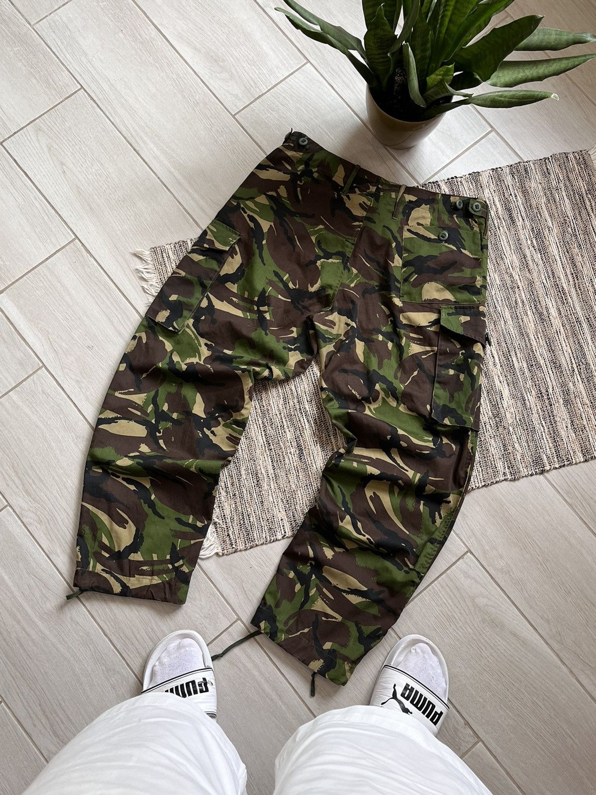 Vintage Vintage Camo Combat trousers pants cargo drawstrings Size US 32 / EU 48 - 2 Thumbnail
