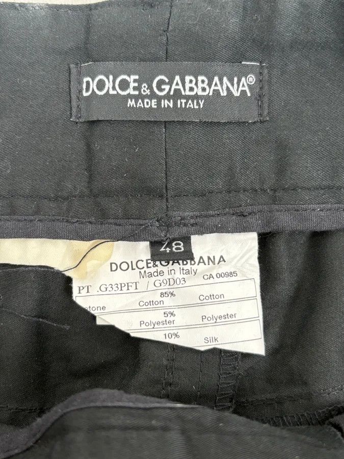 Dolce & Gabbana 2000s Dolce & Gabbana Black Double Waisted Tailored Pants Size US 32 / EU 48 - 9 Thumbnail