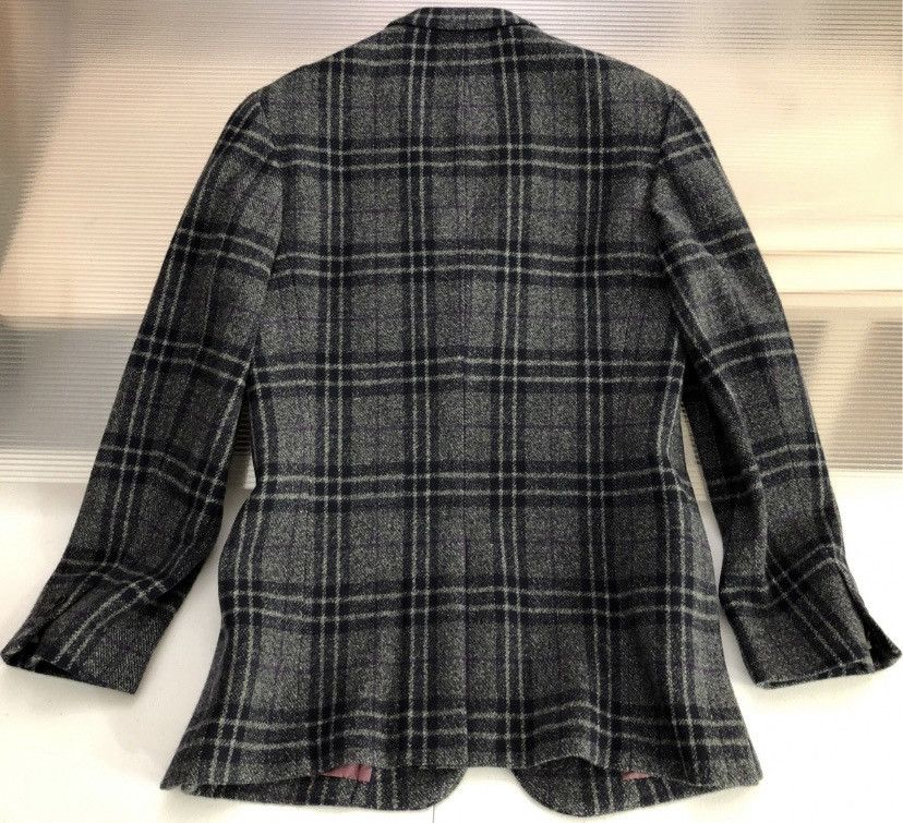 Yohji Yamamoto YYPH 🇯🇵 grey wool fall check side pleated coat 4 NEW Size 42R - 16 Thumbnail