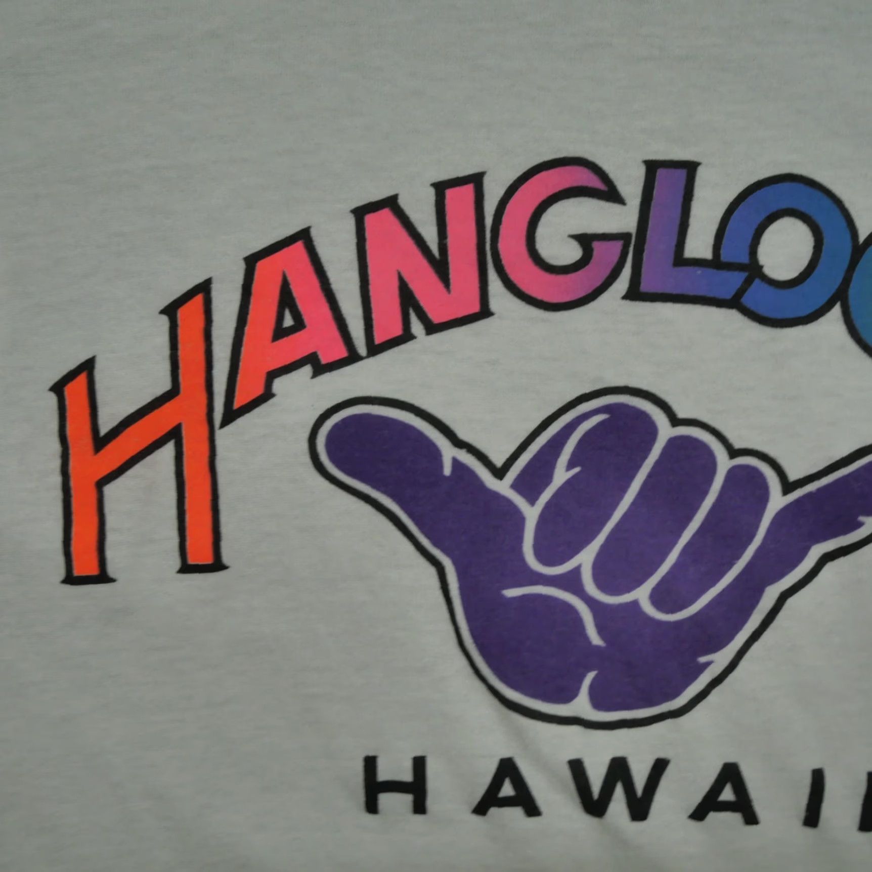 Rainbow VINTAGE Hawaii T Shirt Adult Medium White Hang Loose Rainbow Mens 80s Size US M / EU 48-50 / 2 - 3 Thumbnail