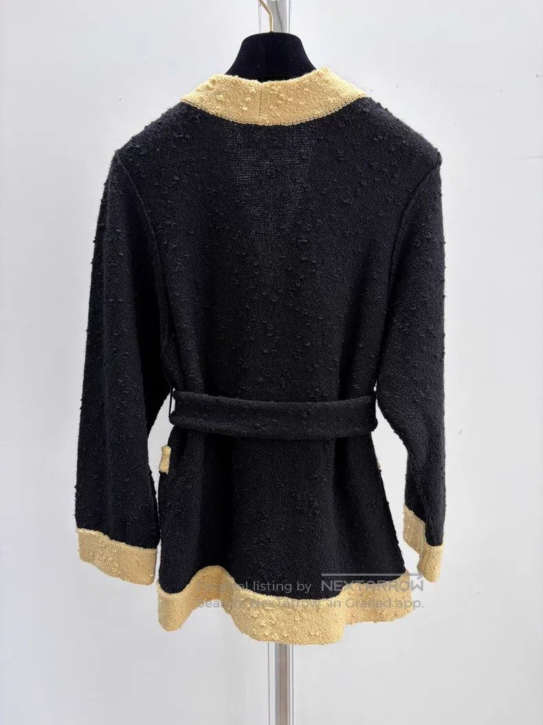Chanel Chanel Black and yellow colour-matched wool knitted cardig Size XXS / US 00 / IT 34 - 2 Thumbnail
