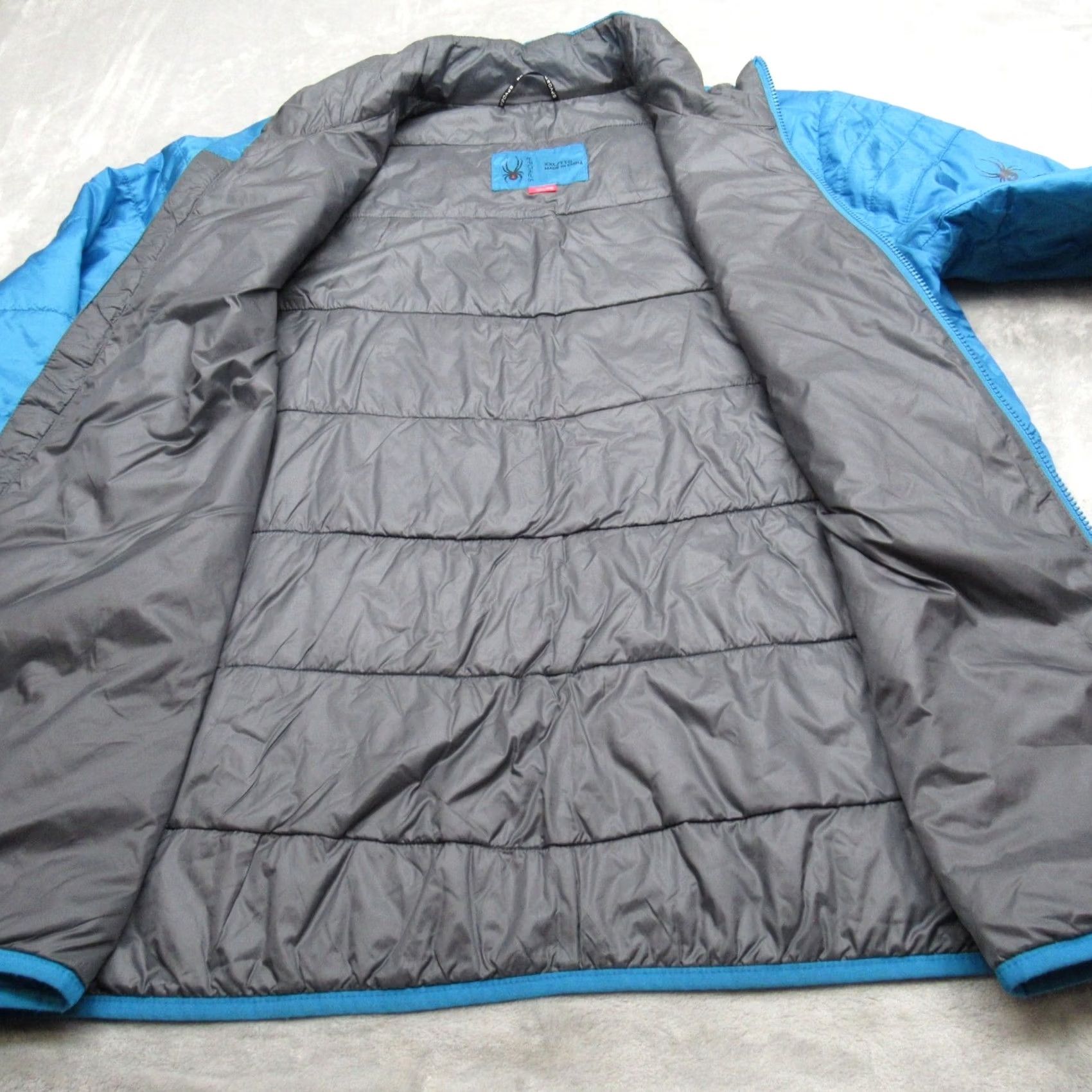 Spyder Spyder Jacket Mens 2XL Blue Pockets Packable Primaloft Full Zip Quilted Puffer Size US XXL / EU 58 / 5 - 7 Thumbnail