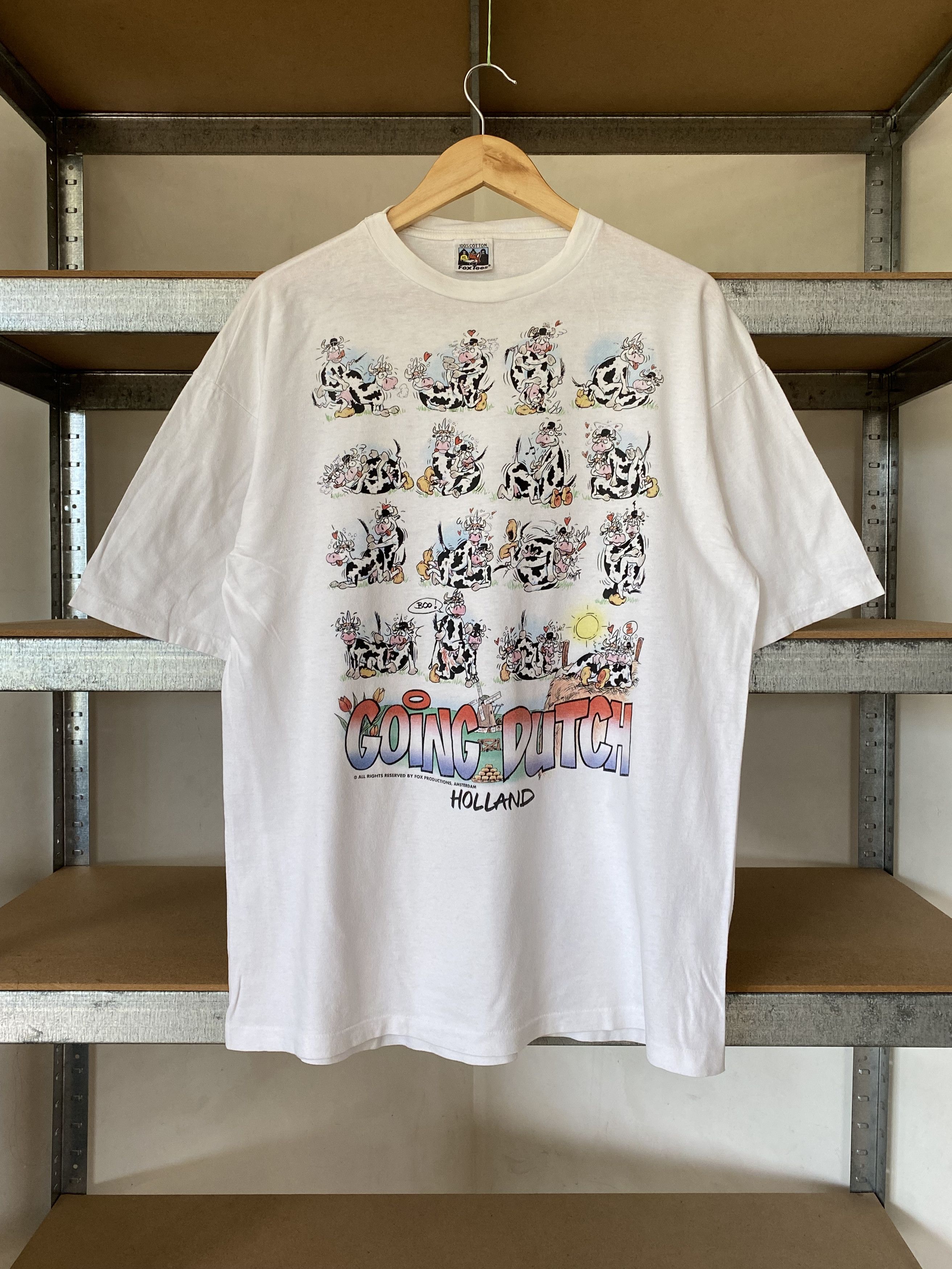 Cartoon Network Fox Tees Going Dutch Vintage 90s Holland Cows Sex Tee Size US XL / EU 56 / 4 - 1 Thumbnail