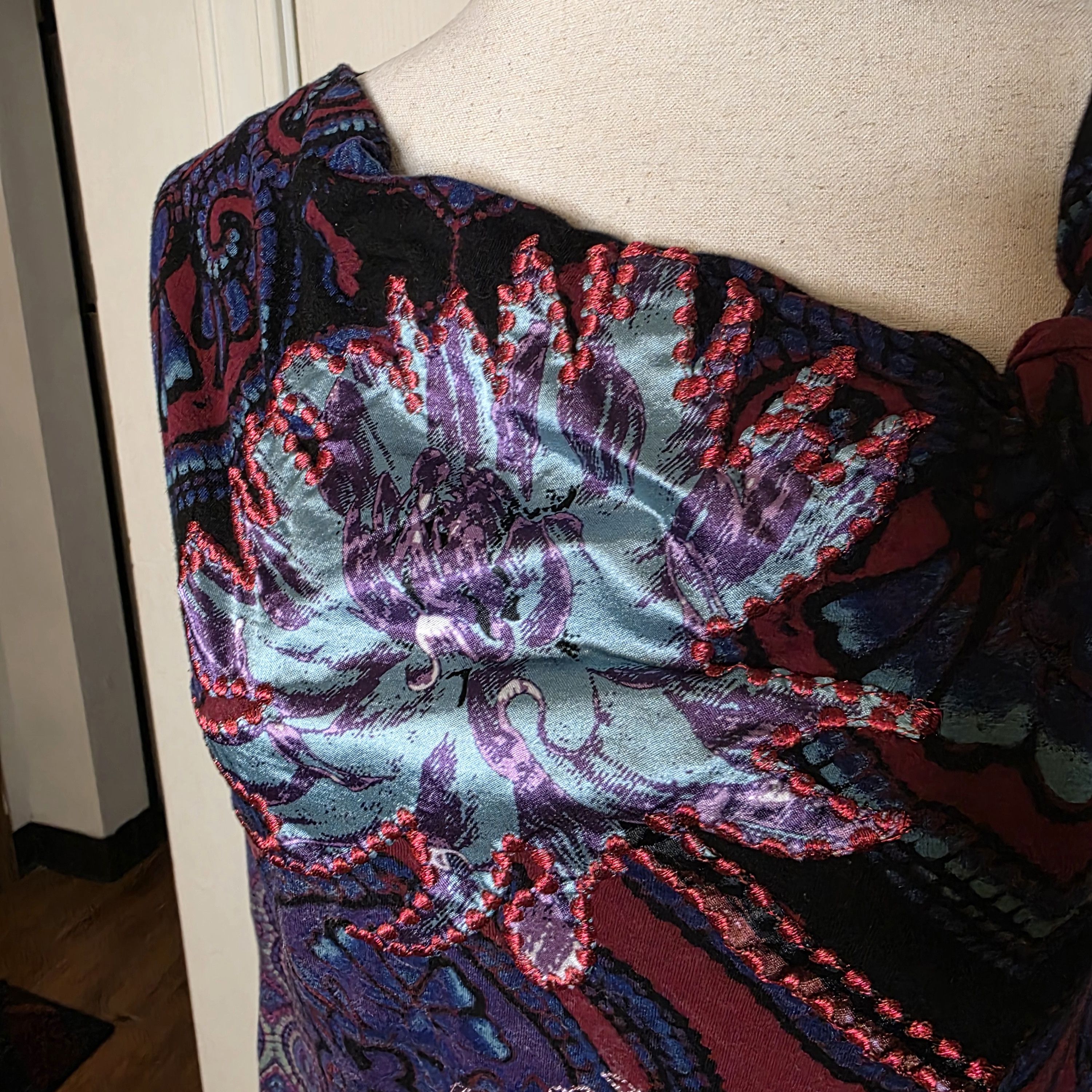 Desigual Desigual Multicolor Embroidered Dragon Long Sleeve Top Size L / US 10 / IT 46 - 4 Thumbnail