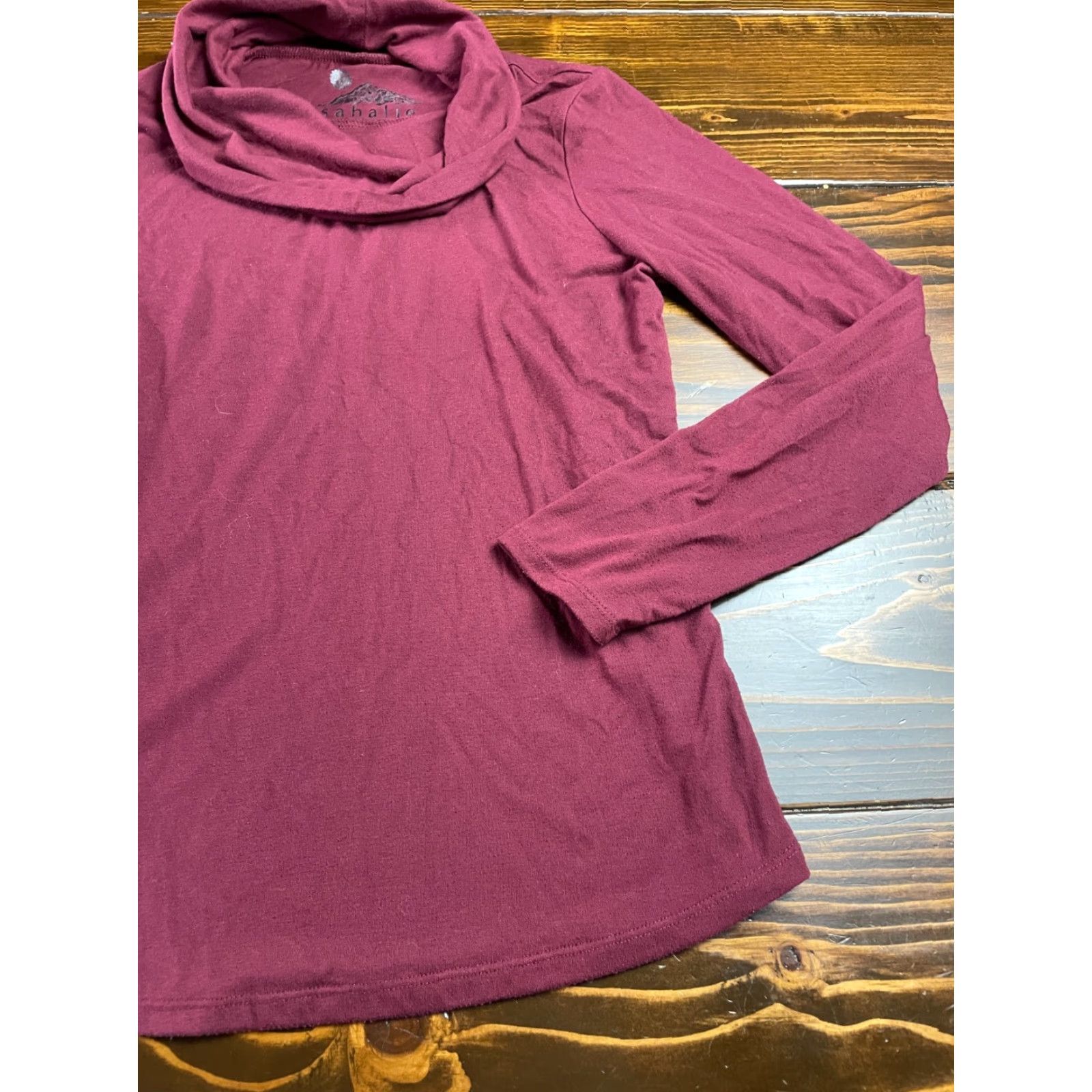 Vintage Sahalia Sweater Women’s Medium Burgundy Cowl Neck Pullover Long Sleeve Shirt Size M / US 6-8 / IT 42-44 - 4 Thumbnail