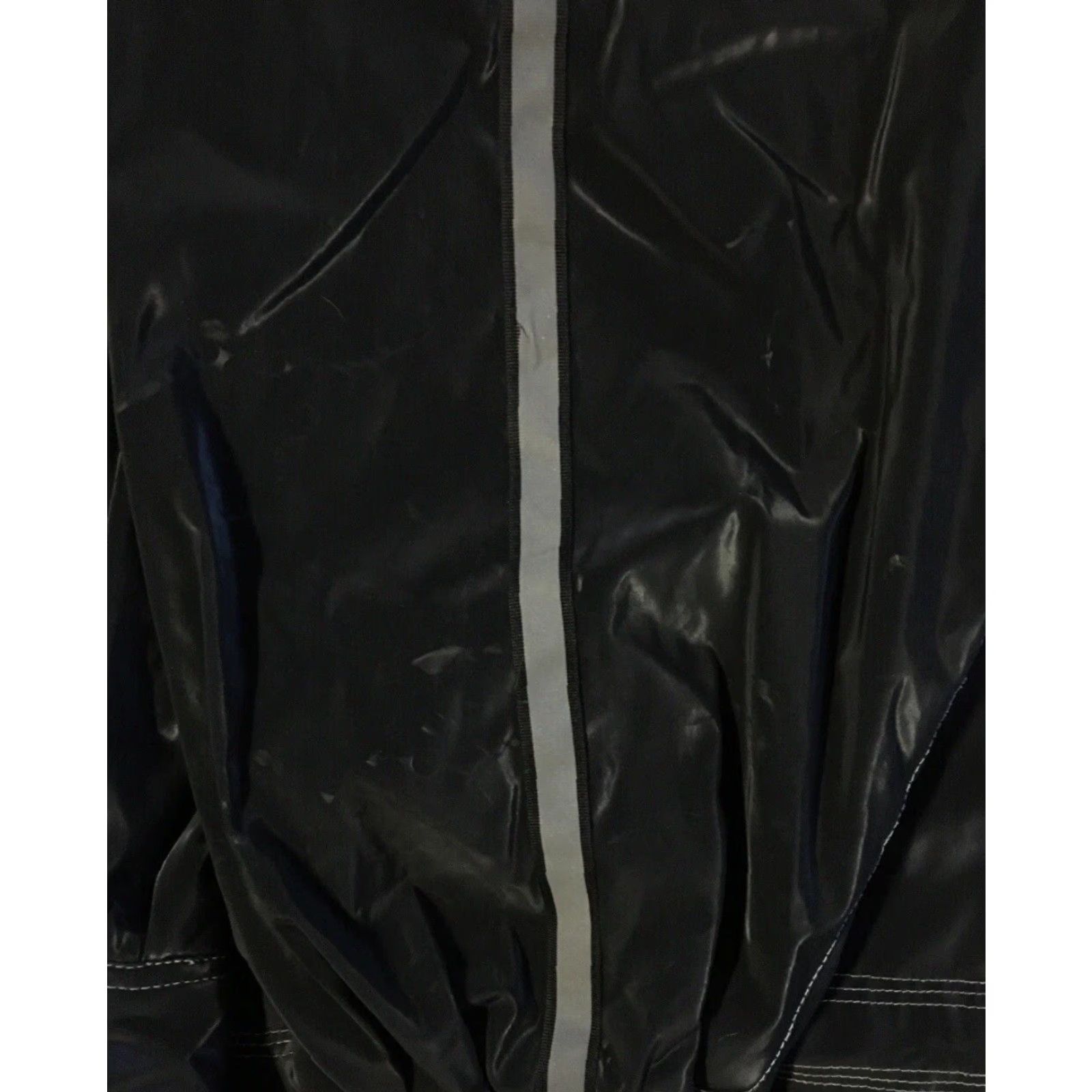 Vintage VINTAGE 90s Interstate Jeans Reflective Jacket 2XL Black Grunge Skate Surf Rave Jnco Y2K Mens Jacket Size US 39 - 4 Thumbnail