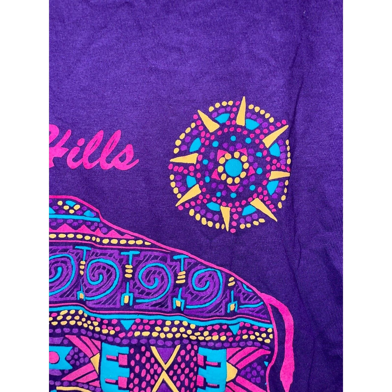 Jerzees Vintage Black Hills Shirt Buffalo Bison Art Tee 90s VTG M Size US M / EU 48-50 / 2 - 3 Thumbnail