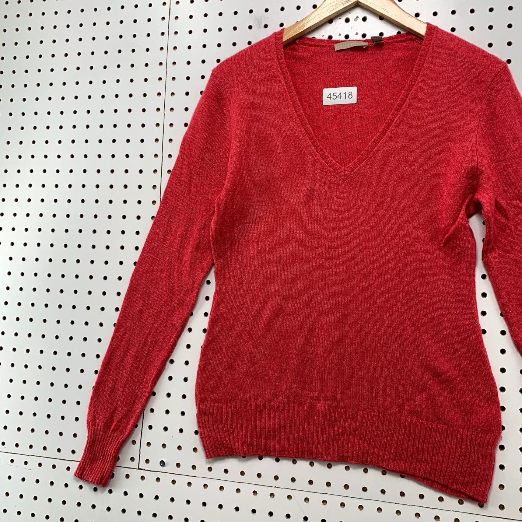 Vintage Cashmere Addiction Sweater Womens Medium Red V Neck Long Sleeve Size M / US 6-8 / IT 42-44 - 3 Thumbnail