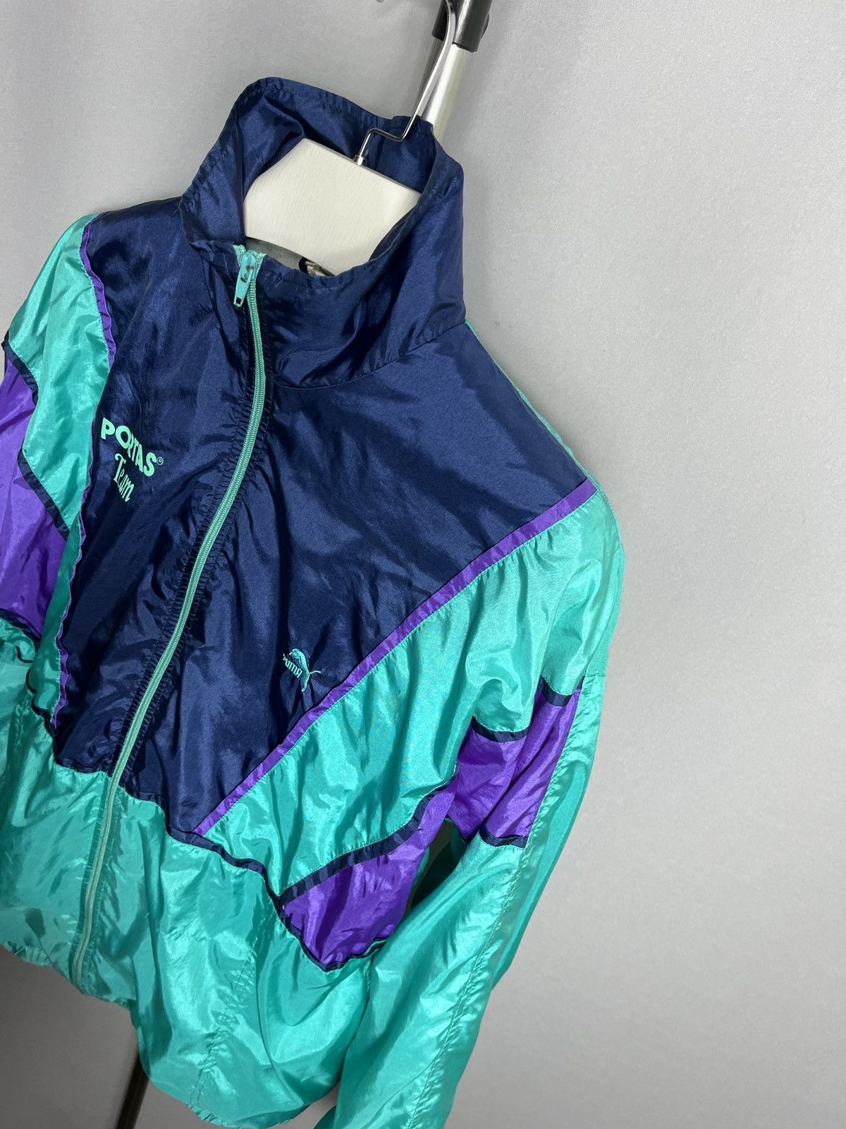 Puma puma portas team football jacket mens green nylon vintage 80 Size US L / EU 52-54 / 3 - 6 Thumbnail