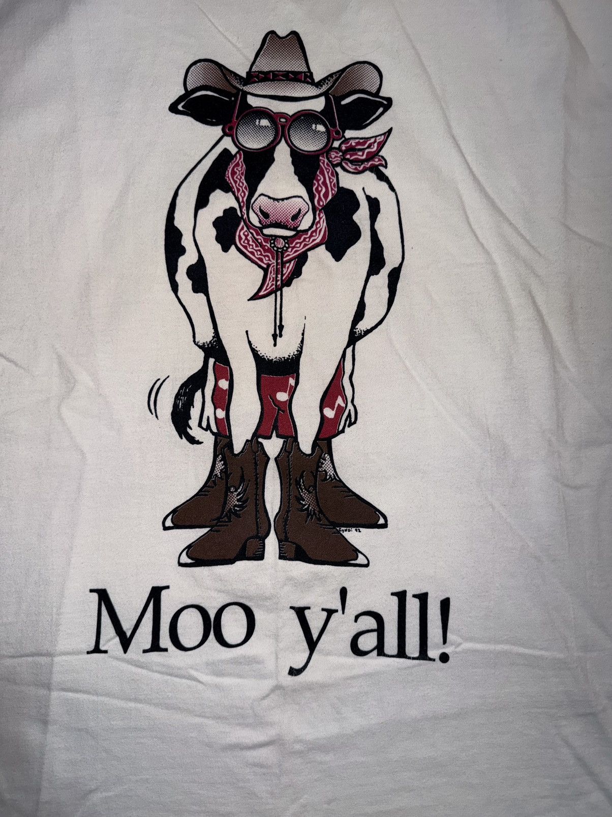 Hanes Vintage 1992 Nashville Tennessee “Moo Y’all” Cow Tee RARE Size US L / EU 52-54 / 3 - 2 Thumbnail