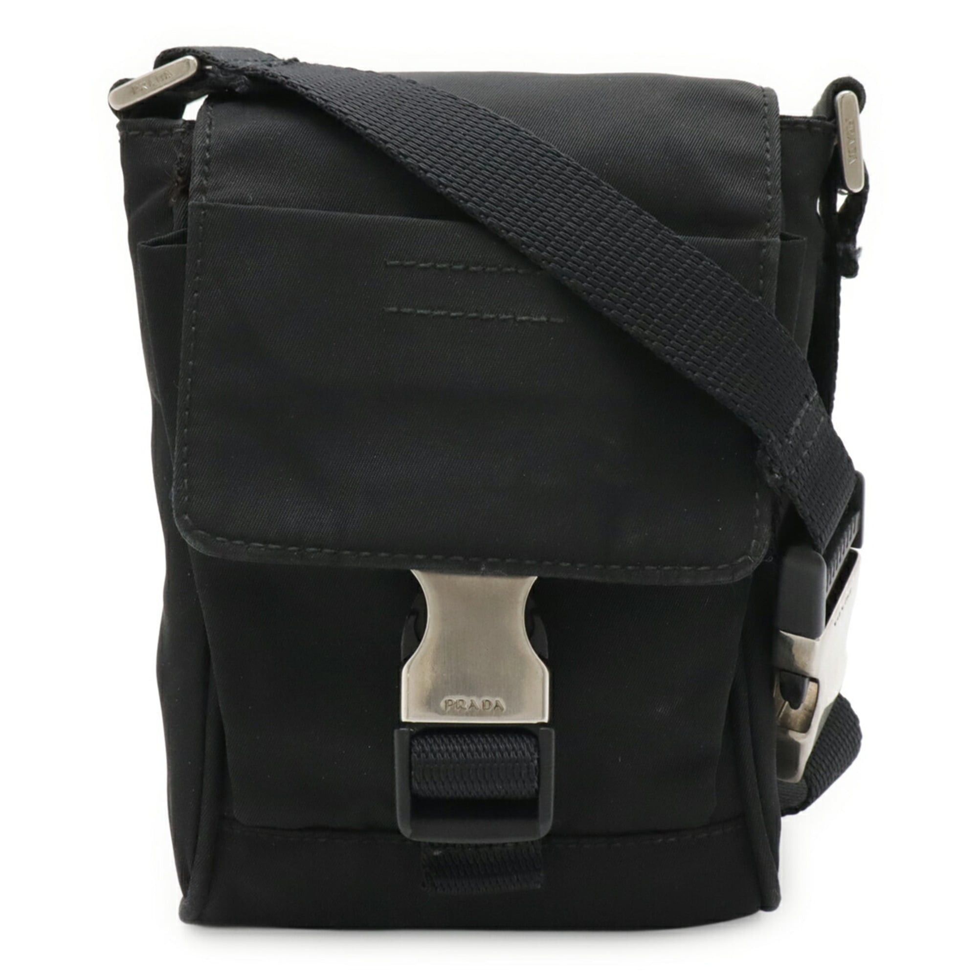 Prada PRADA Triangle Shoulder Bag, Pochette, Waist Pouch, Body Leather and Nylon, Black, MV583 Size ONE SIZE - 1 Thumbnail