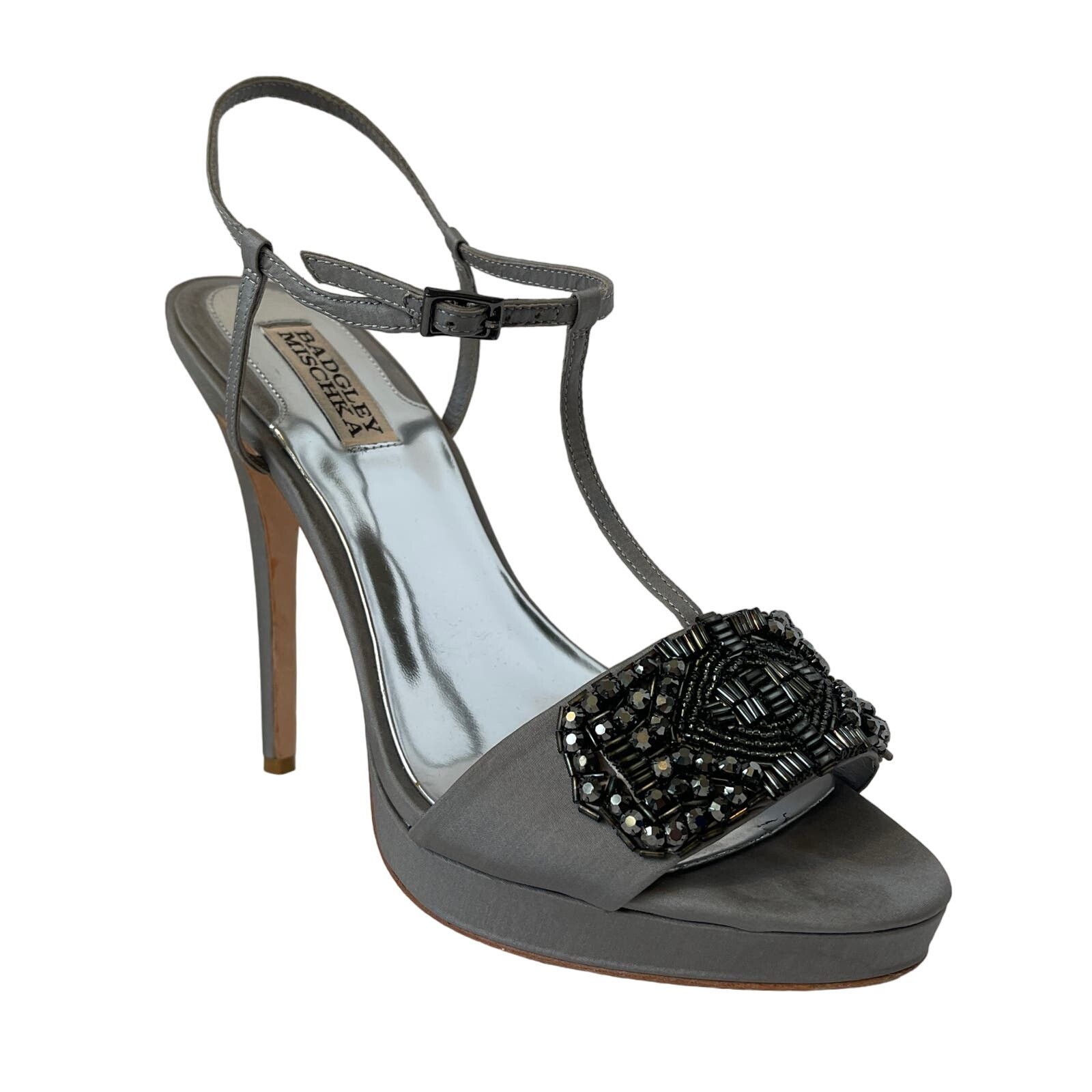 Badgley Mischka Badgley Mischka Amara Beaded T-Strap Evening Sandals Sz 9 Size US 9 / IT 39 - 7 Thumbnail