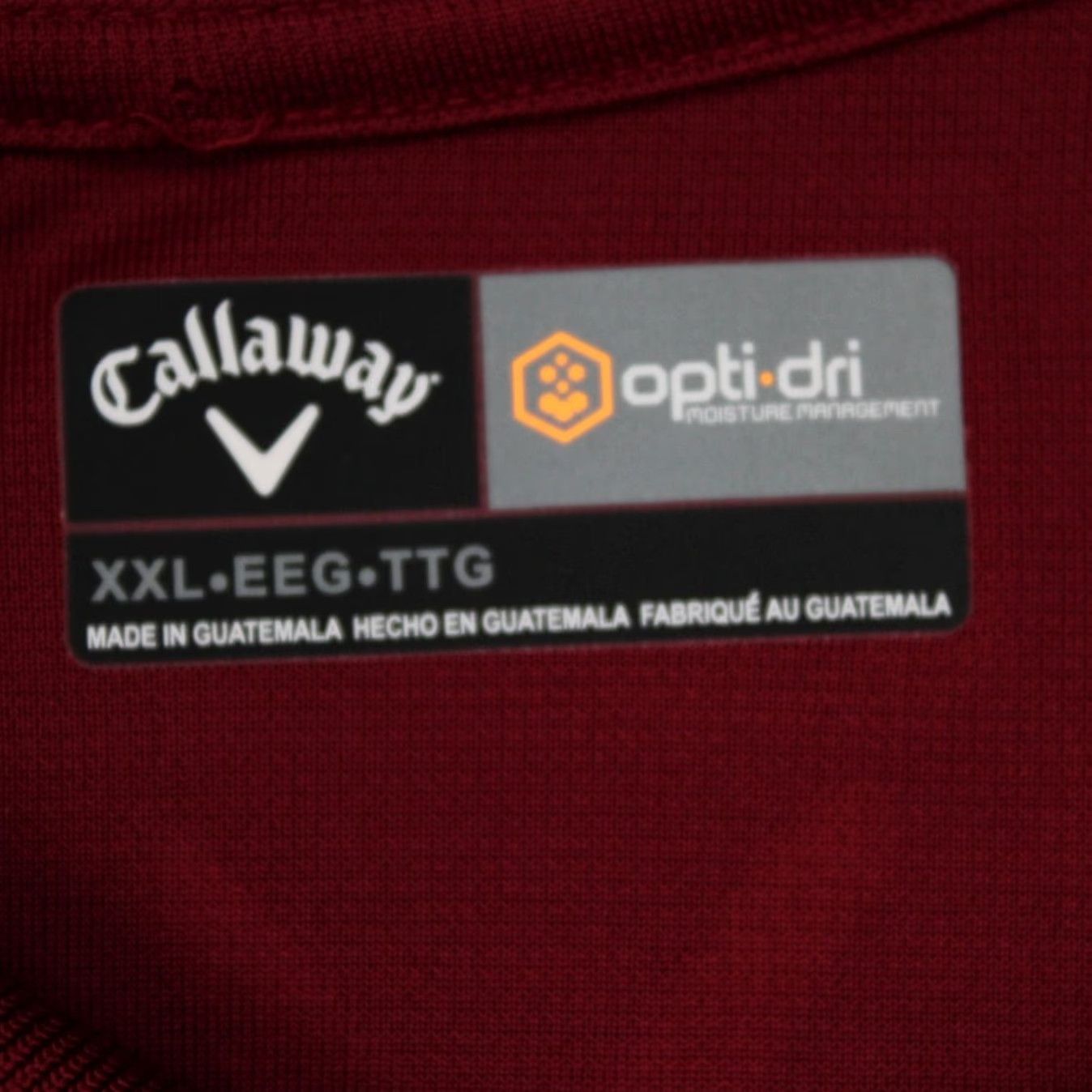 Callaway VINTAGE Callaway Opti-Dri Polo Shirt Adult XL Red Short Sleeve Golf Pullover Stretch Mens Polo Size US XL / EU 56 / 4 - 7 Thumbnail