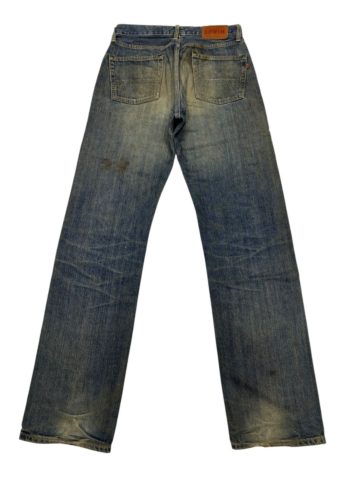 Kapital EDWIN 505XX MUD WASH SELVEDGE BAGGY DISTRESSED DENIM JEANS Size US 31 - 6 Thumbnail