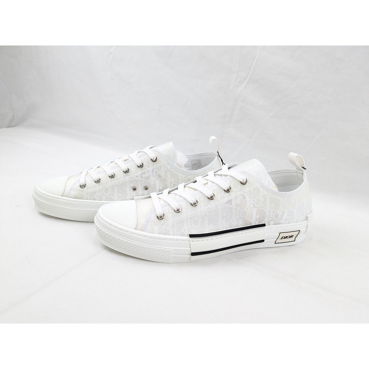 Dior o1rshd1 B23 Low-Top Sneakers Oblique Transparency in White Size US 12.5 / EU 45-46 - 14 Thumbnail