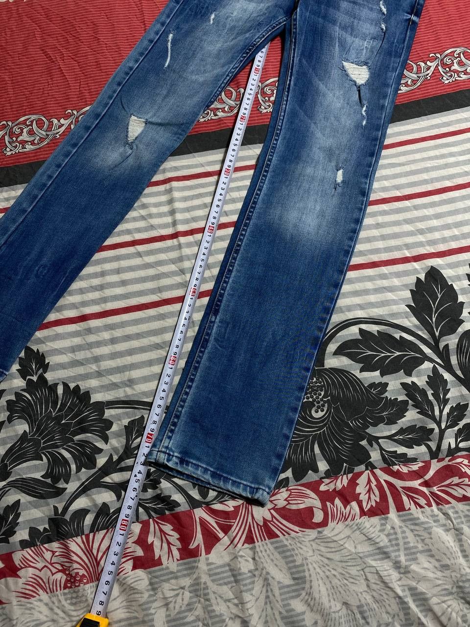 Japanese Brand Crazy Crash Dirty Baggy Faded Jean Japan Avant Garde Style Size US 30 / EU 46 - 10 Thumbnail