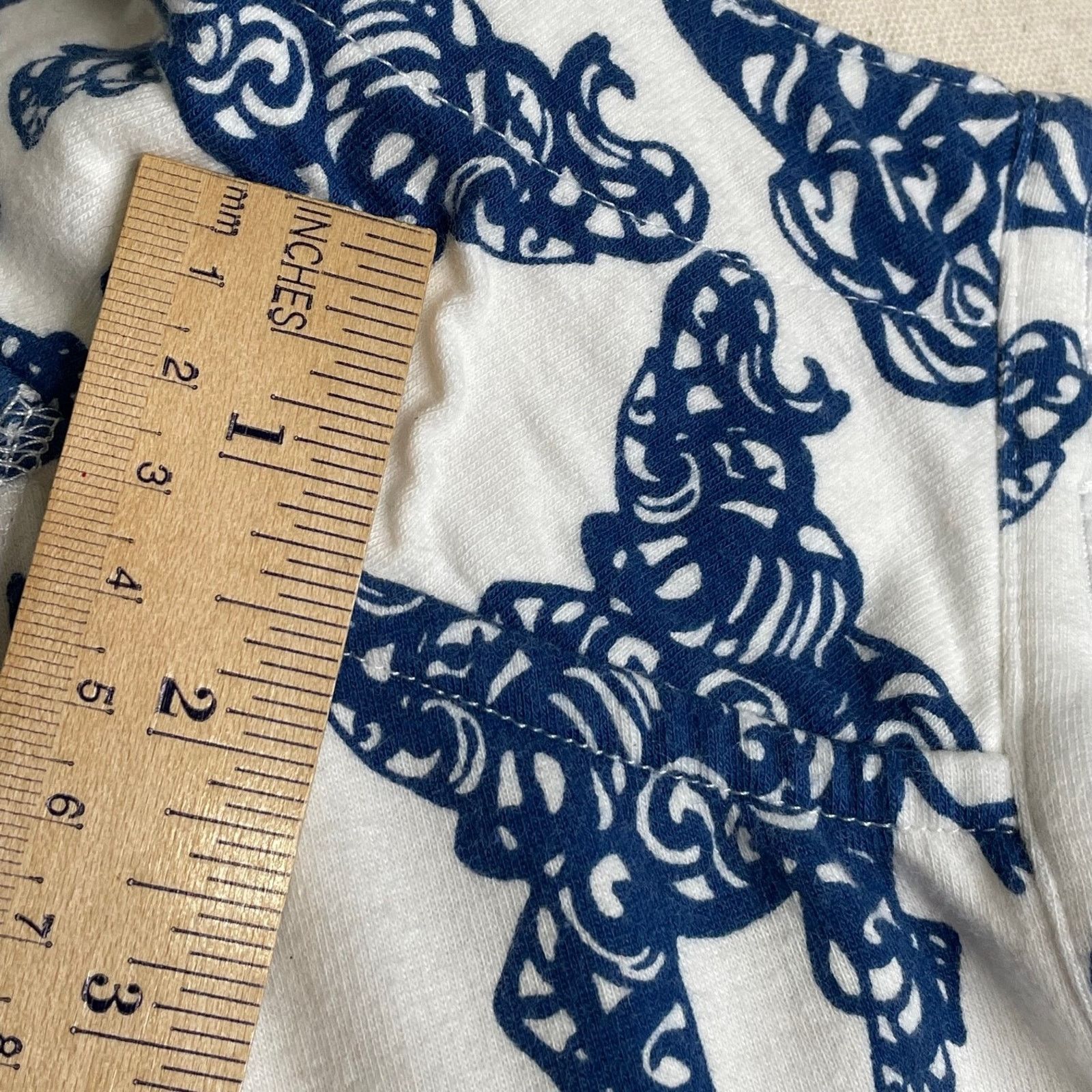 Lilly Pulitzer Lilly Pulitzer M Henley Pullover Sweatshirt BLUE Elephants Size M / US 6-8 / IT 42-44 - 3 Thumbnail