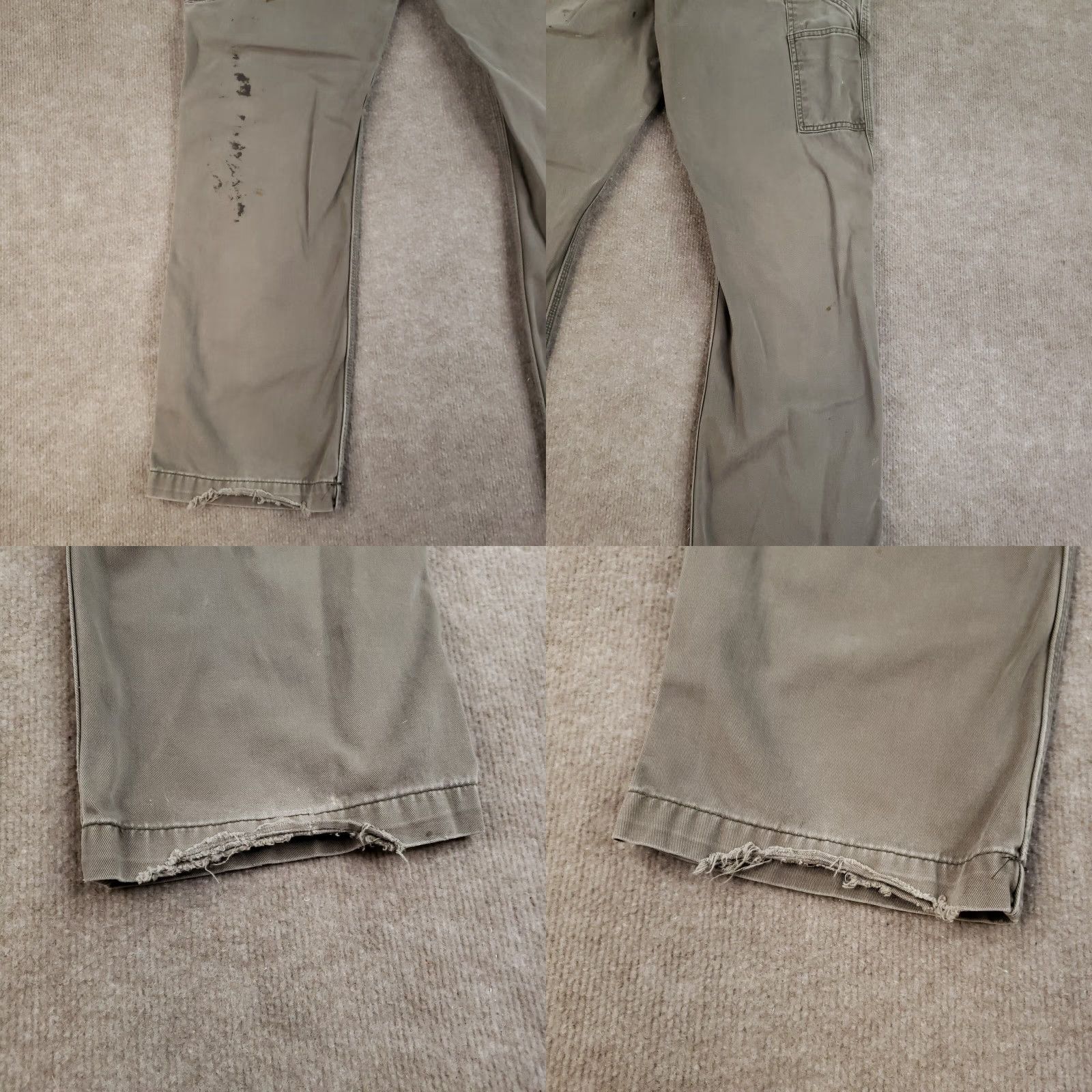 Carhartt Carhartt Carpenter Pants Men 34x32 Green Distressed Paint Relaxed Workwear Straight 5-Pocket Mens Size US 34 / EU 50 - 11 Thumbnail