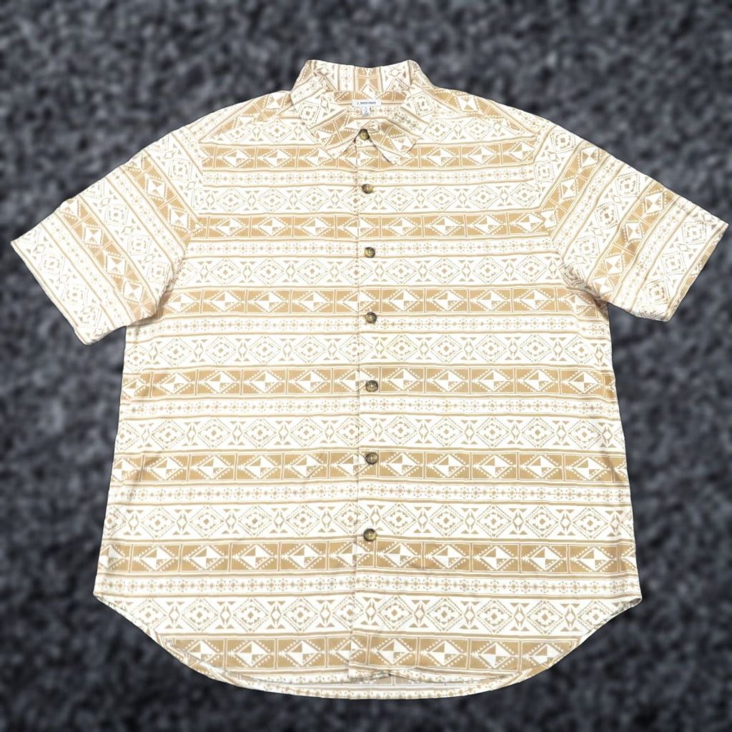 Vintage J. Peterman Shirt Men XL Aztec Tribal All Over Graphic Print Safari Collar Button Size US XL / EU 56 / 4 - 1 Thumbnail