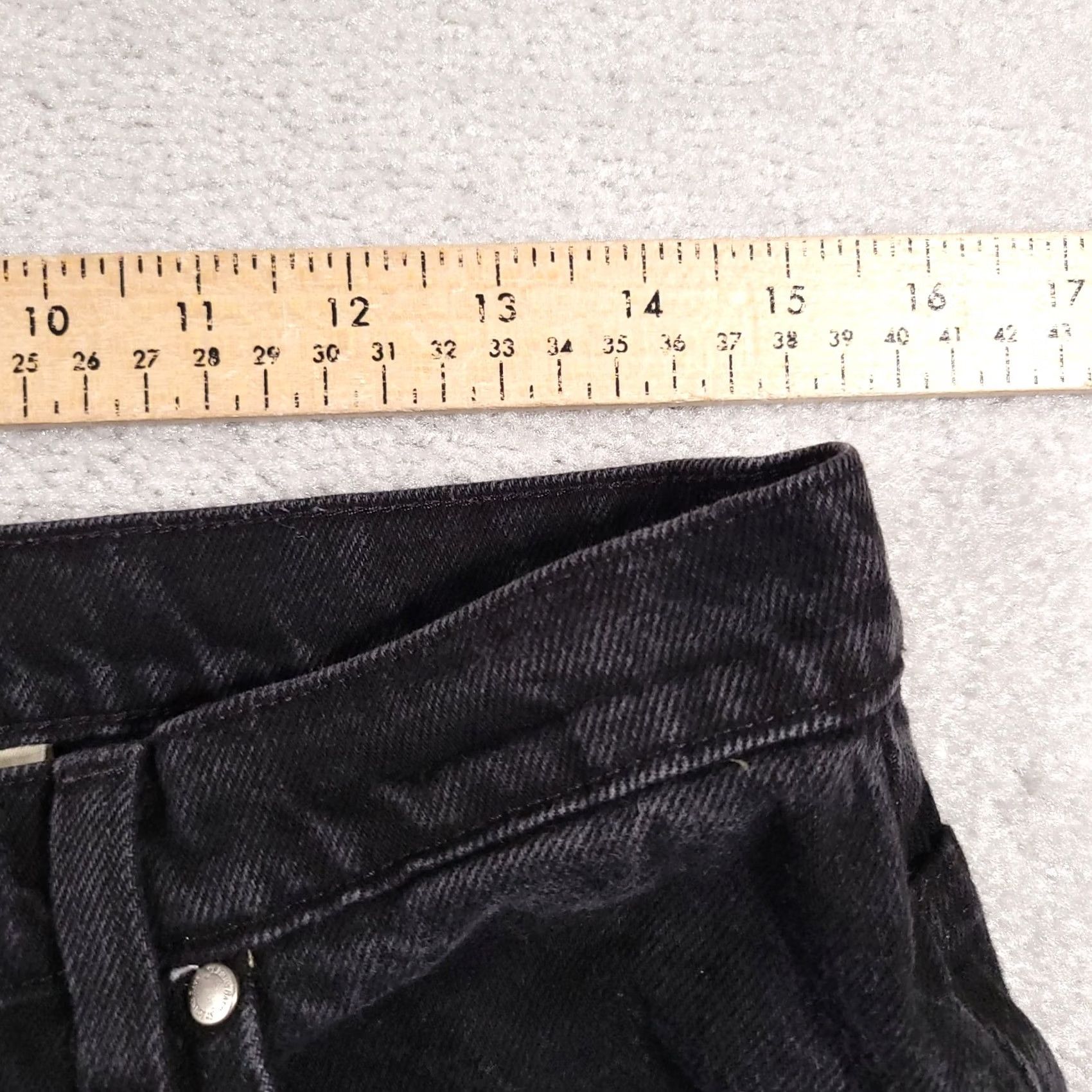 Vintage VINTAGE St John's Bay Jeans Women's 12 Boot Cut Black Denim High Rise Jeans Women Regular 33 In Inseam 5-Pocket Design stretch Easy Care 100% Cotton"} Size 34" / US 12 / IT 48 - 5 Thumbnail