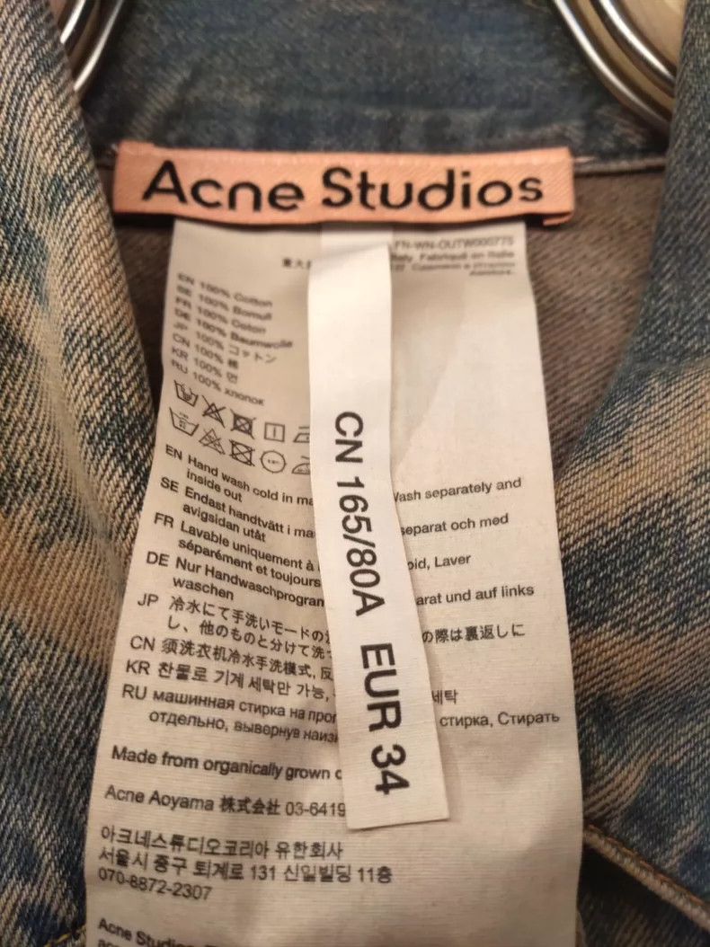 Acne Studios acne studios size:34 Washed aged denim jacket 2505-Nextarr Size US XXS / EU 40 - 4 Thumbnail