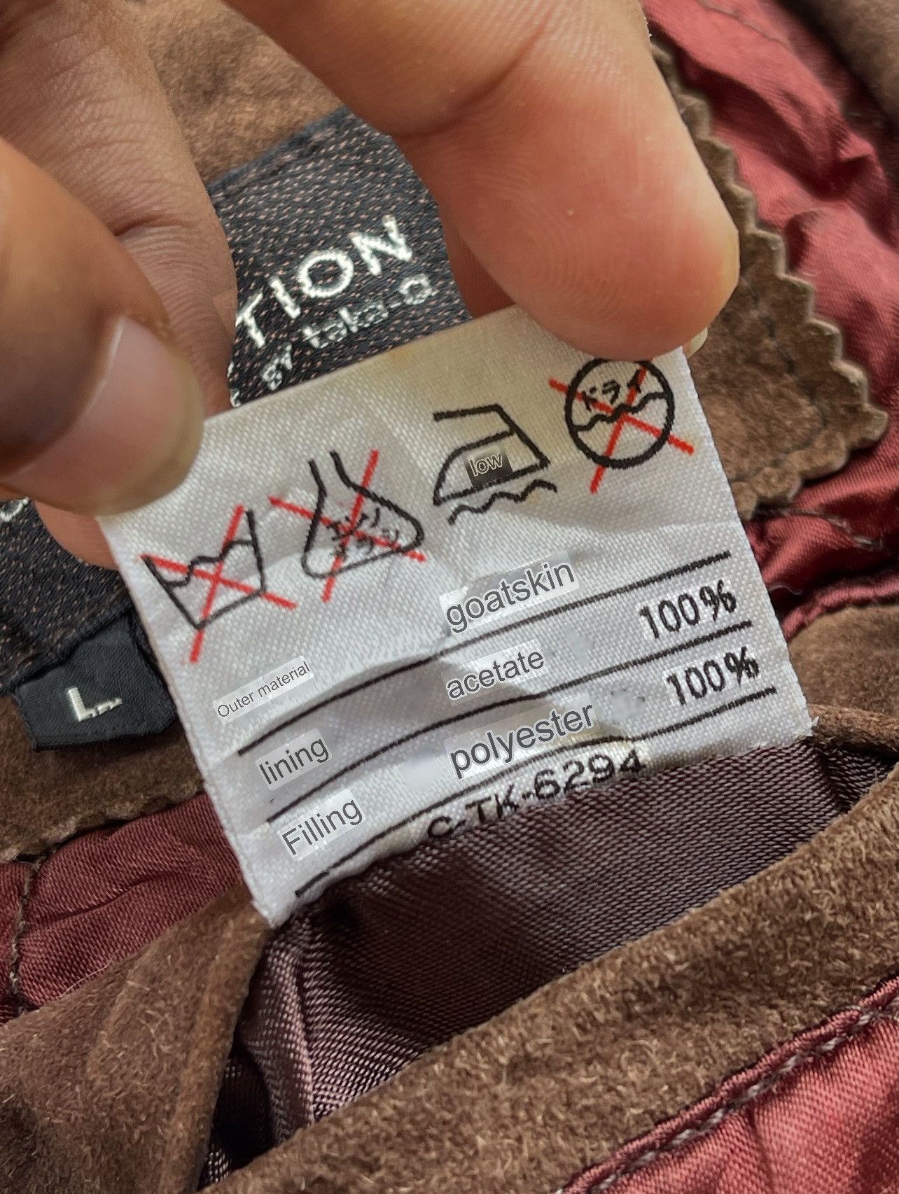 Japanese Brand 🔥 Milano Connection by Taka Q Goatskin Leather Bomber Jacket Size US L / EU 52-54 / 3 - 12 Thumbnail