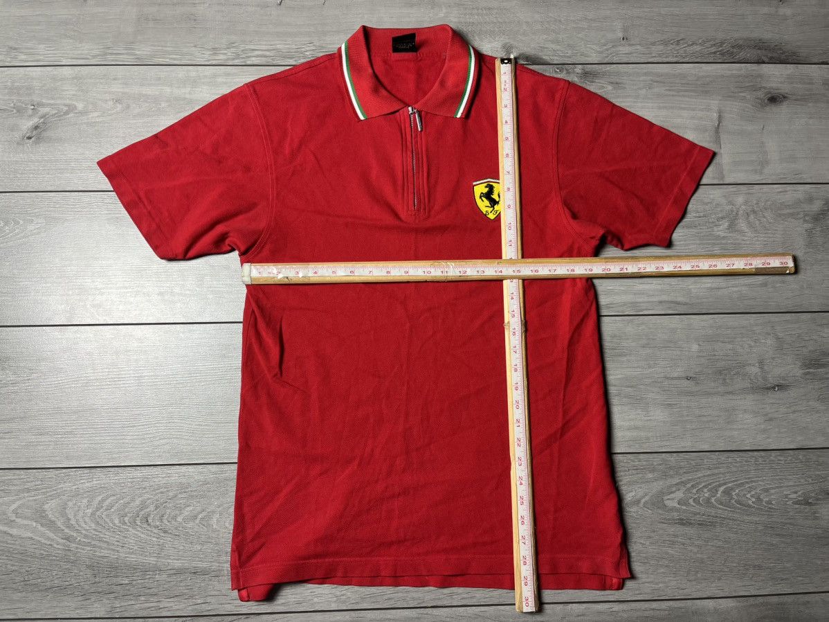 Ferrari Ferrari Vintage 1999 Men's Retro Red Zip Polo T Shirt Size US M / EU 48-50 / 2 - 6 Thumbnail
