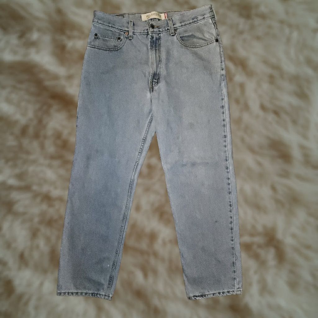 Levi's VINTAGE Levi's 550 Relaxed Fit Straight Jeans Men 34x28.5 Blue Medium Wash Y2K Retro Strai​ght Men Size US 34 / EU 50 - 1 Thumbnail