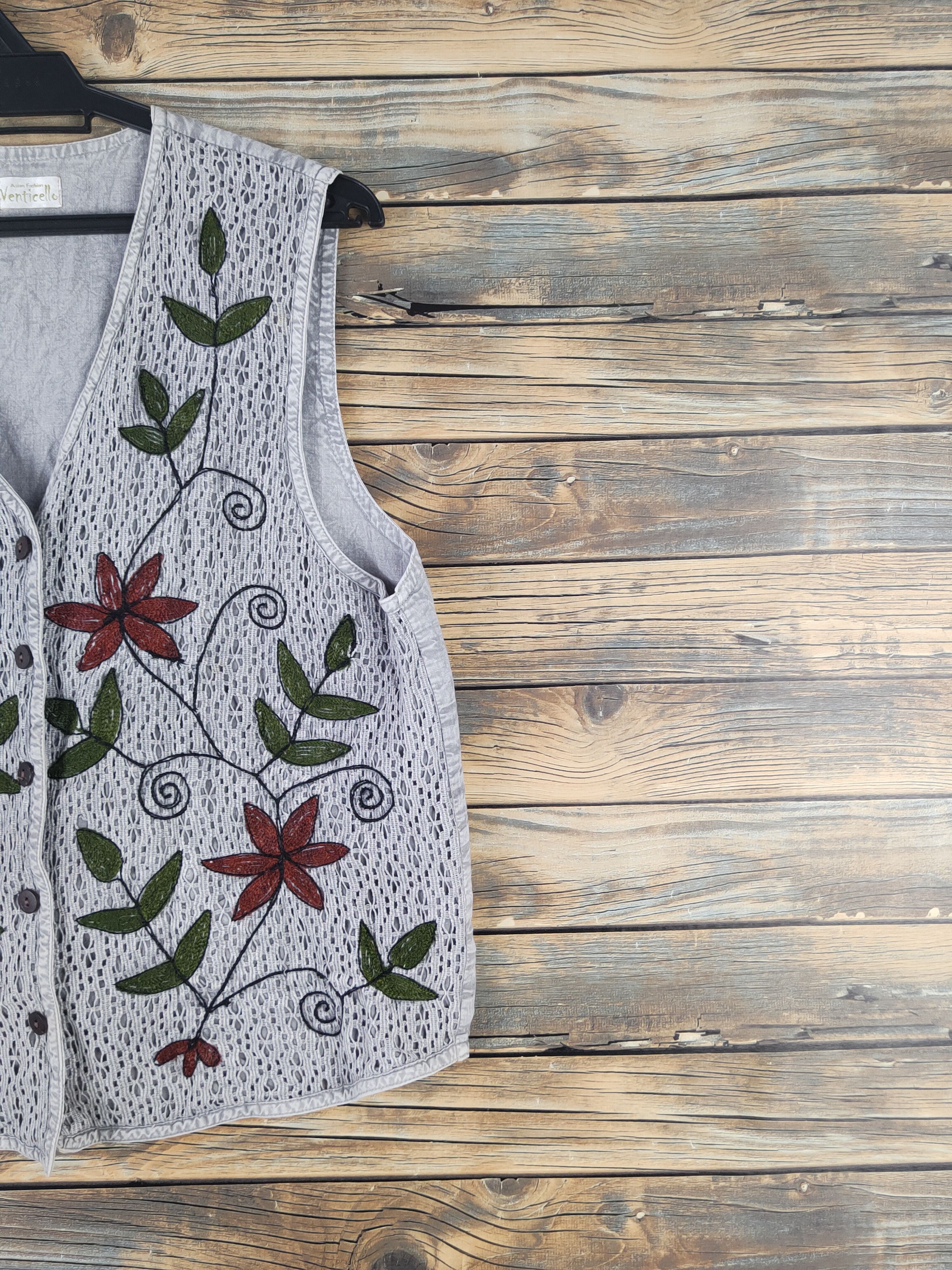 Japanese Brand Venticello Gray vintage japan Vests #1680 Size M / US 6-8 / IT 42-44 - 5 Thumbnail