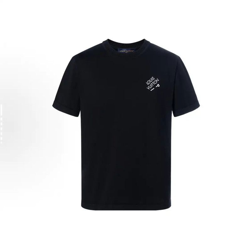 Louis Vuitton Louis Vuitton Black Cotton XXL Men's T-shirt 0089 Size US XXL / EU 58 / 5 - 1 Thumbnail