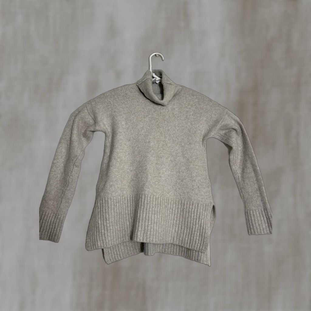 Lou & Grey Lou & Grey Womens Small Beige Pullover Funnel Neck Wool Blend Long Sleeve Sweater Wool Blend Pullover Fanspired? Size S / US 4 / IT 40 - 1 Thumbnail