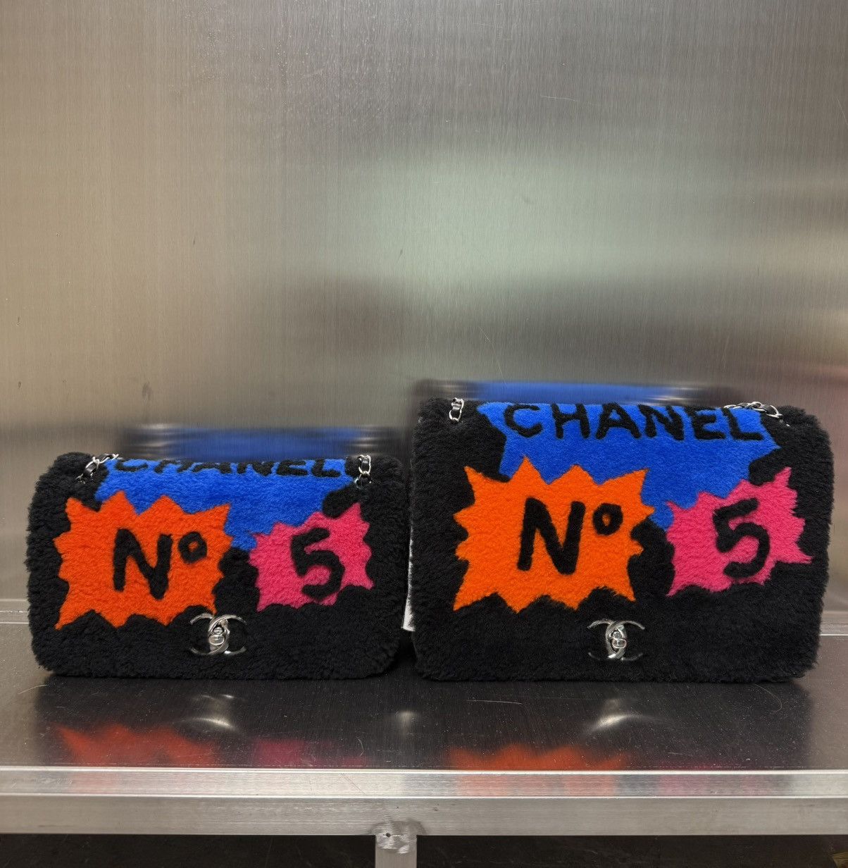 Chanel Chanel 14K Supermarket Shearling Classic Flap Medium Bag Size ONE SIZE - 6 Thumbnail