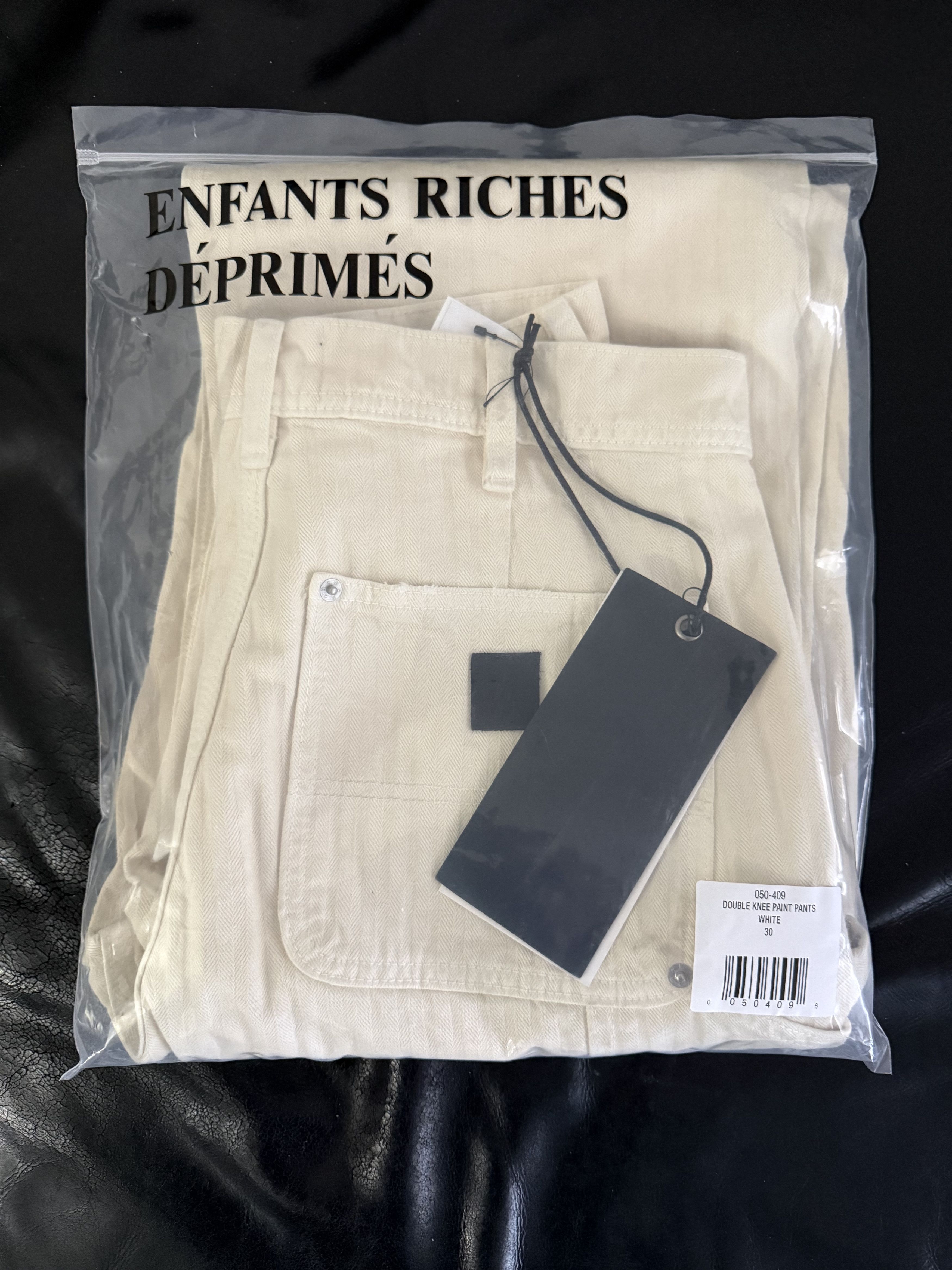Enfants Riches Deprimes Off-White Double Knee Paint Denim Trousers Size US 30 / EU 46 - 24 Thumbnail